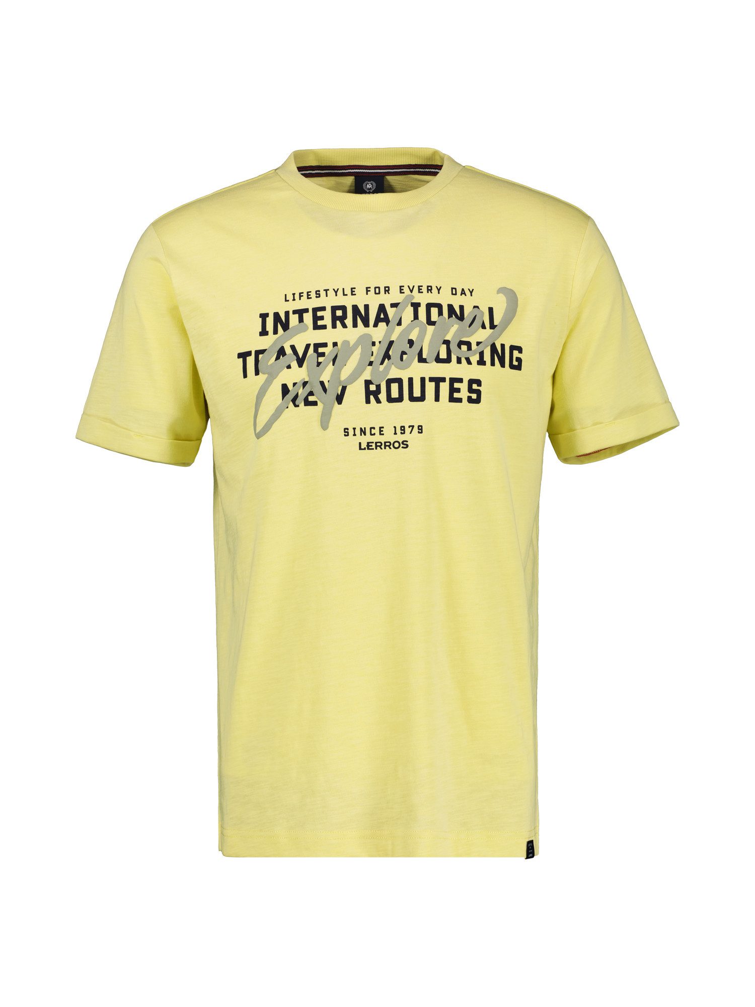 Lerros T-shirt LERROS T-shirt met borstprint in grote maten