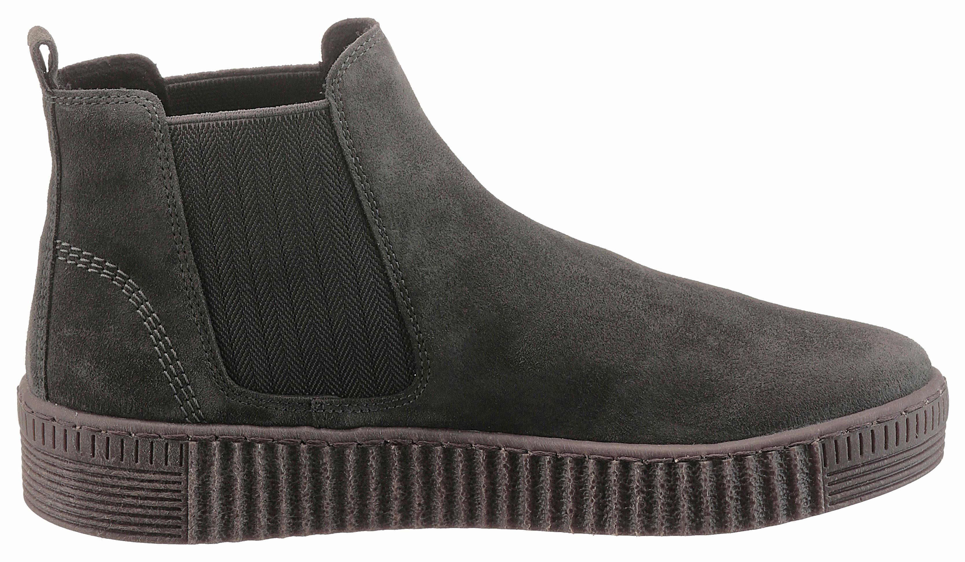 Gabor Chelsea-boots plateau, enkellaars, instapschoen met subtiele contrastnaden