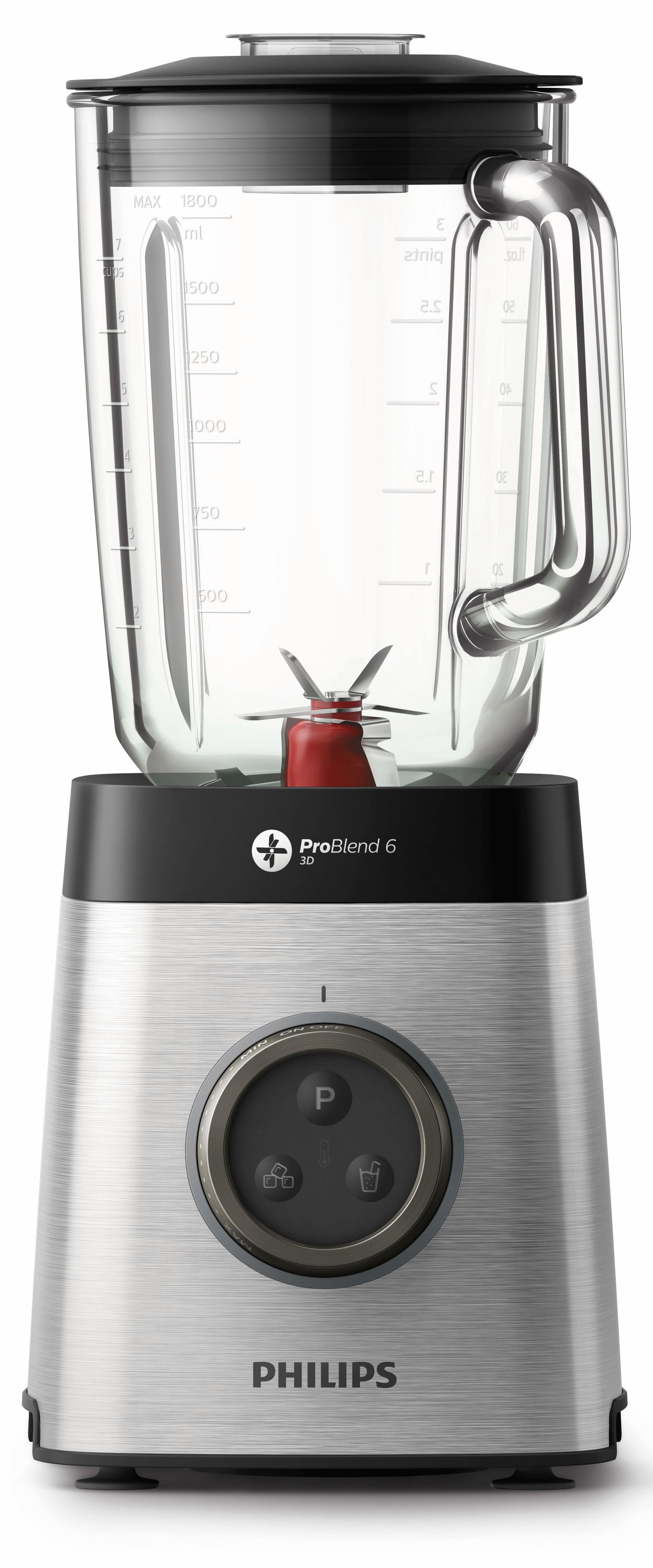 Philips Blender ProBlend 3D-technologie, 2 liter glazen pot, 2 drinkflessen nu online | OTTO