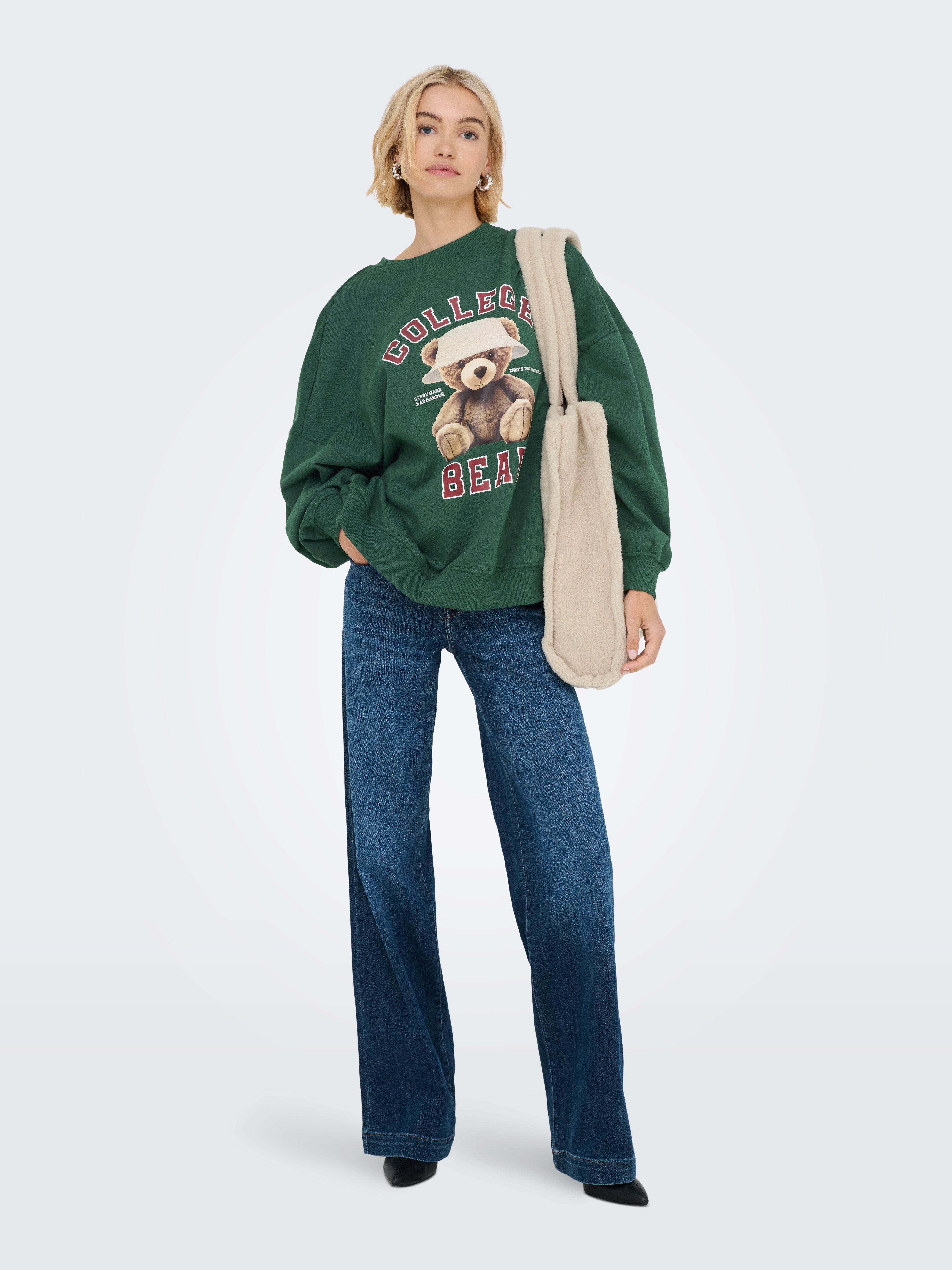 Only Sweatshirt ONLBILA L/S BEAR O-NECK SWT