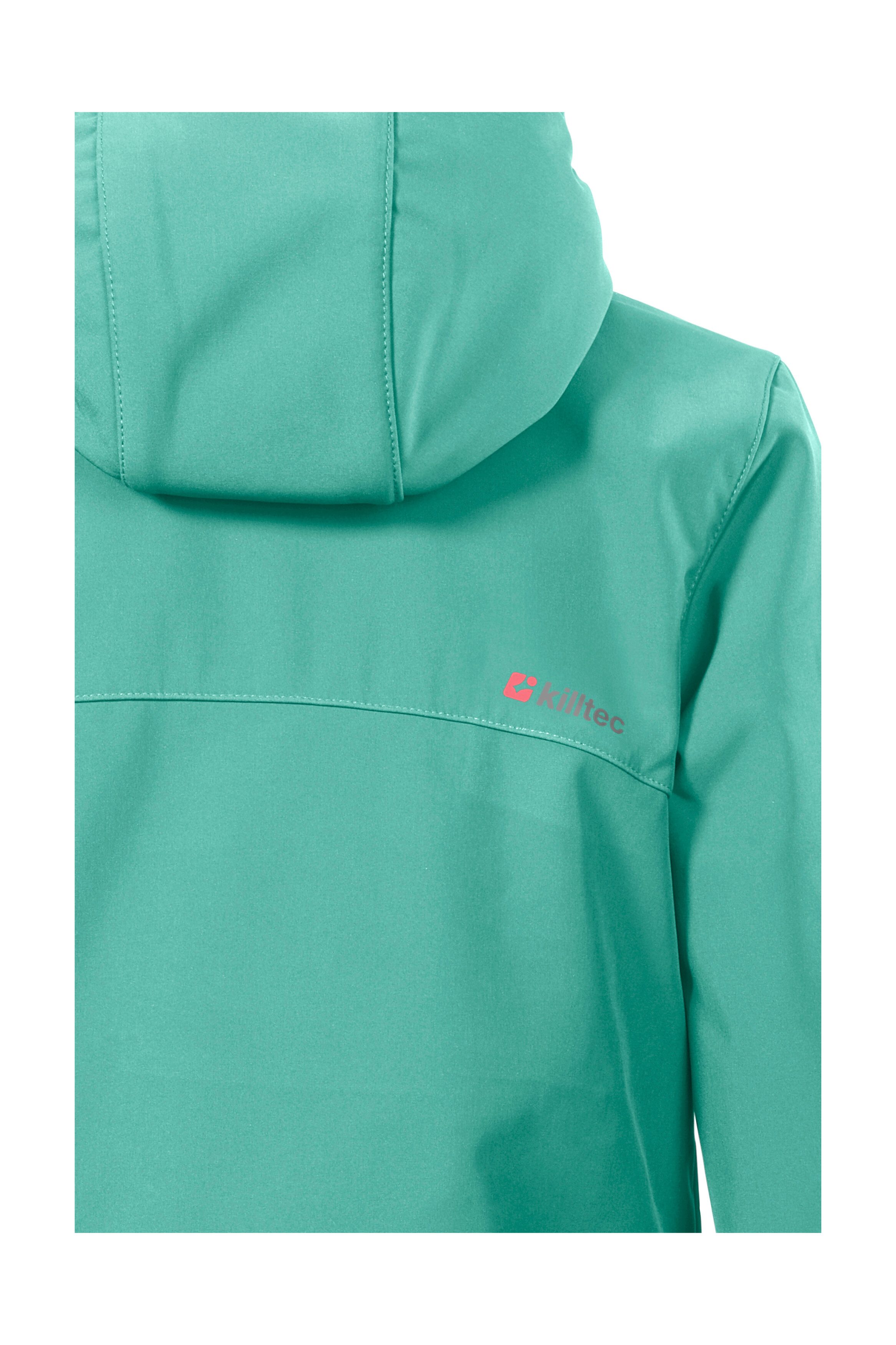 Killtec Softshell-jack Girls softshell-jack Waterafstotend, verstelbare capuchon en mouwen, fleece binnenvoering