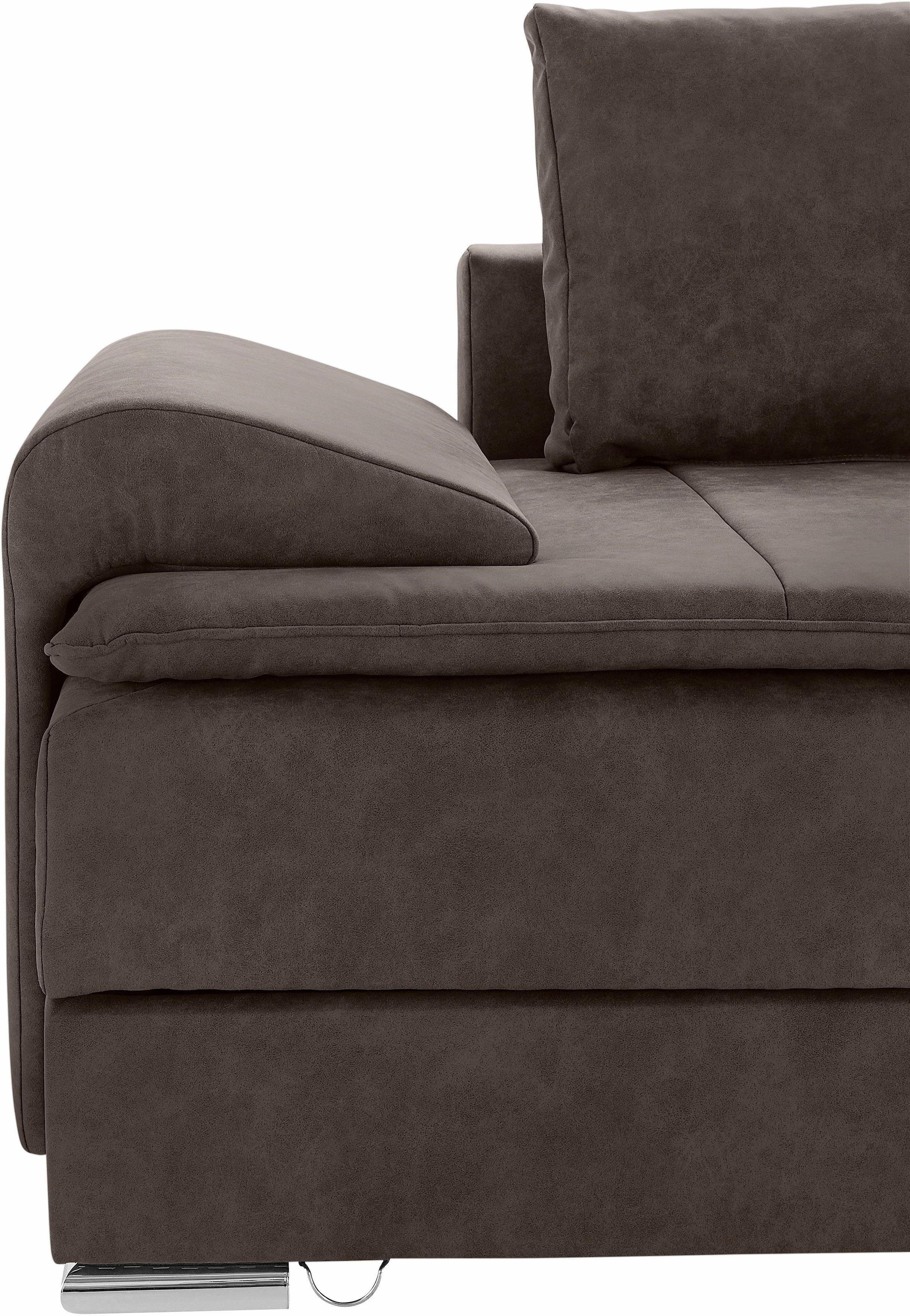 INOSIGN Hoekbank Boxspringbed Night & Day L-vorm met permanente slaapfunctie met armleuning