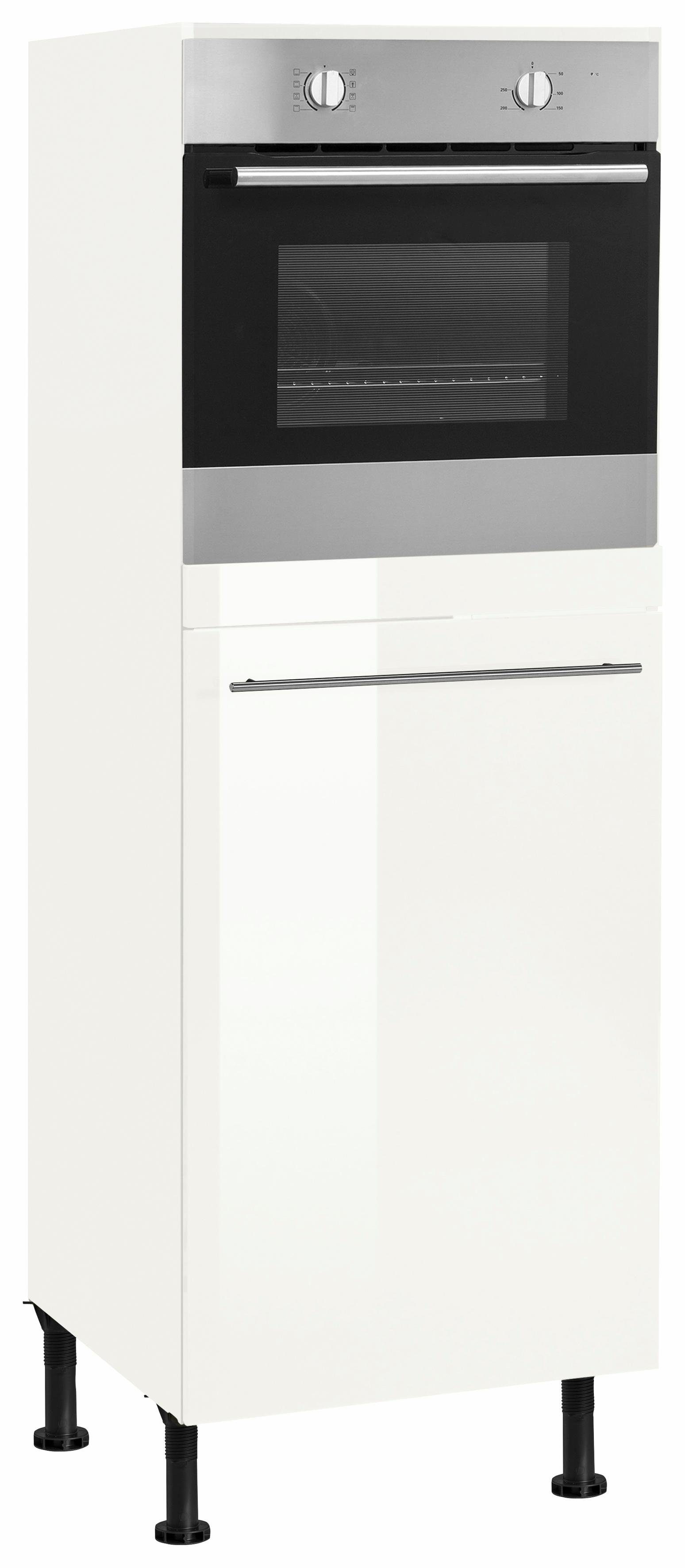 OPTIFIT Oven-/koelkastombouw Bern 60 cm breed, 176 cm hoog, in hoogte verstelbare stelpootjes, met metalen greep ombouwkasten wit