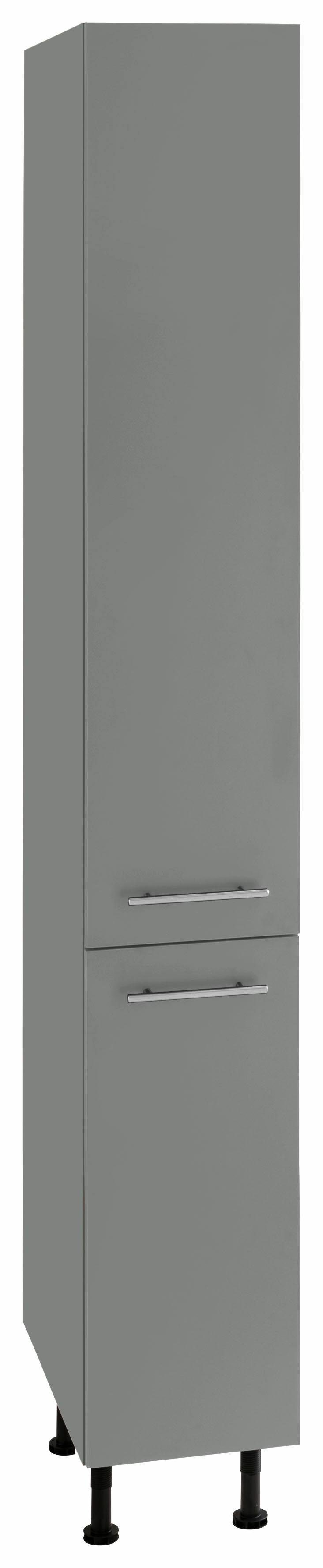 OPTIFIT Apothekerskast Bern 30 cm breed, 212 cm hoog, met in hoogte verstelbare stelpoten opbergkasten grijs