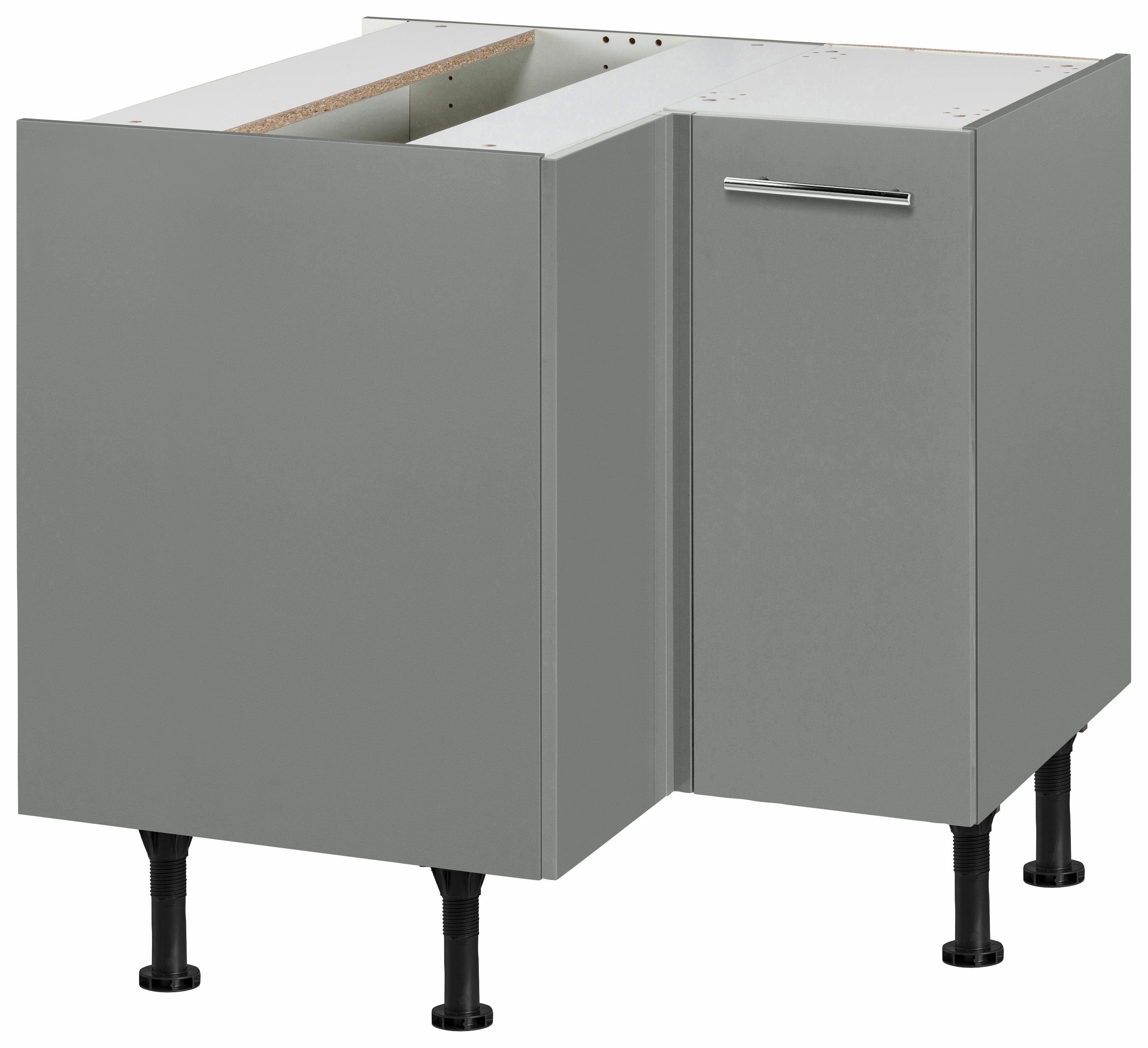 OPTIFIT Hoekonderkast Bern Breedte 90x90 cm, met deur, in hoogte verstelbare poten, met metalen greep