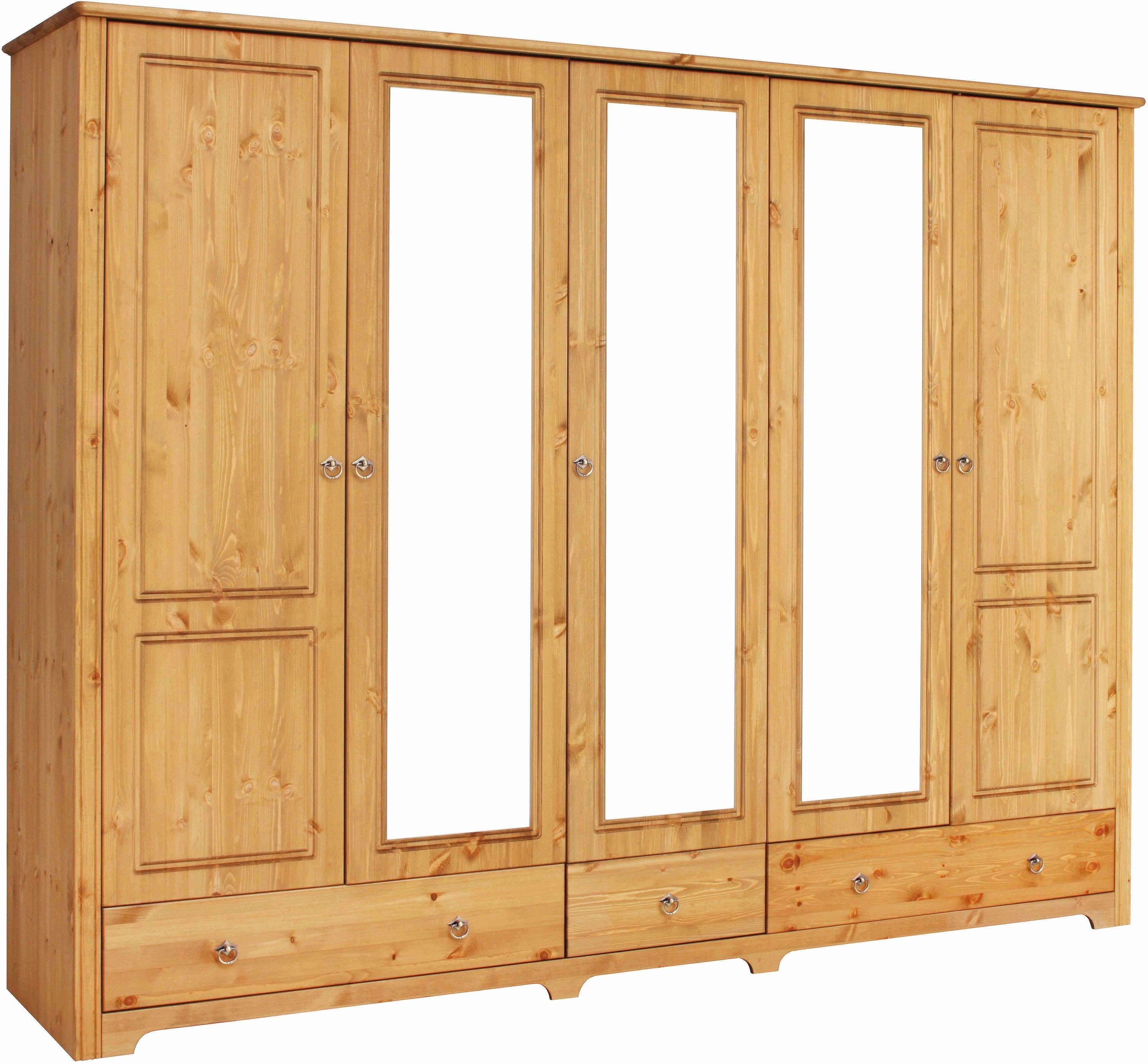 Home affaire Slaapkamerserie Hugo Bed 180 x 200 cm, 5-deurs kledingkast en 2 nachtkastjes (set, 4-delig)