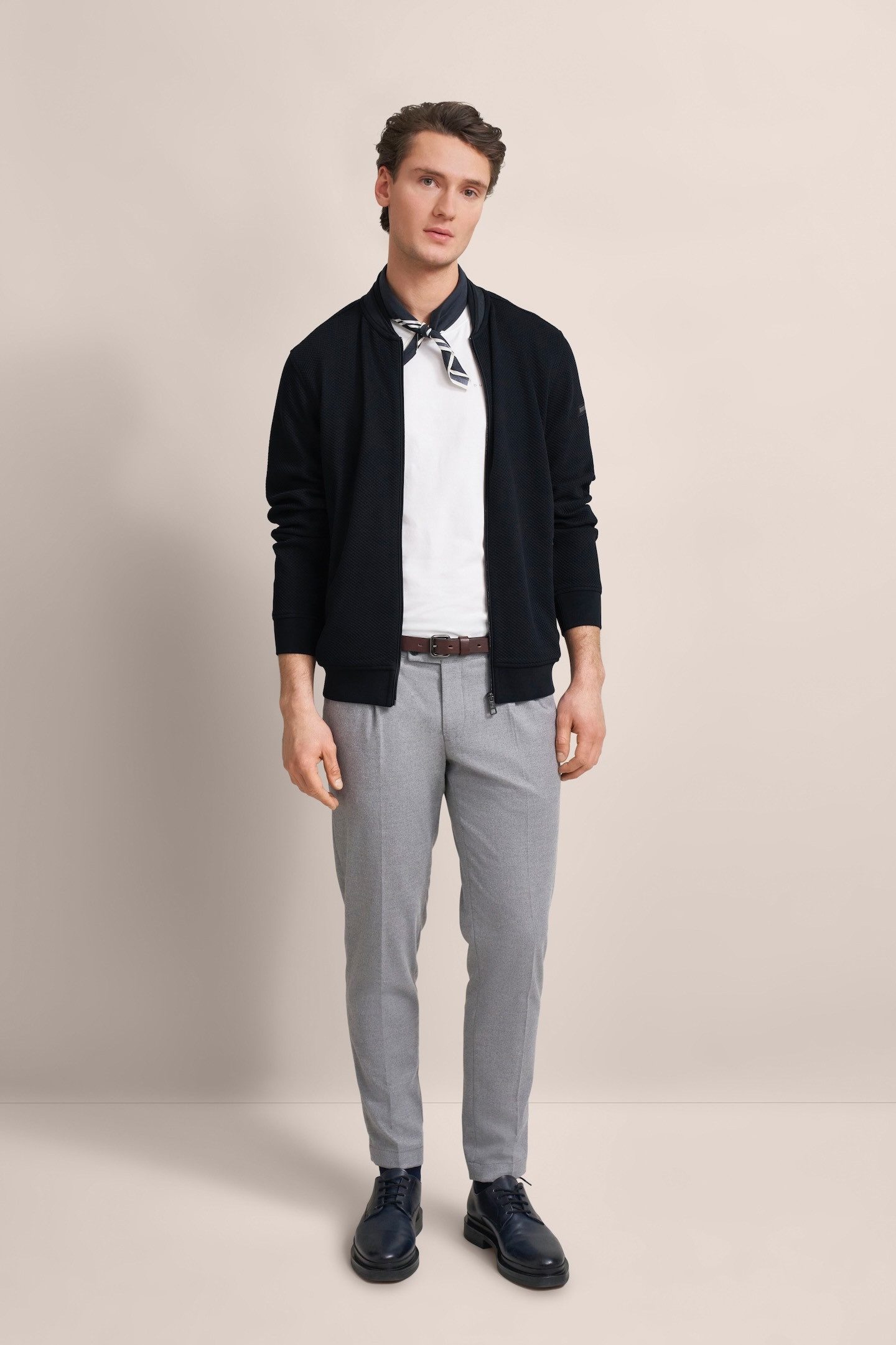 Bugatti Sweatvest met collegkraag