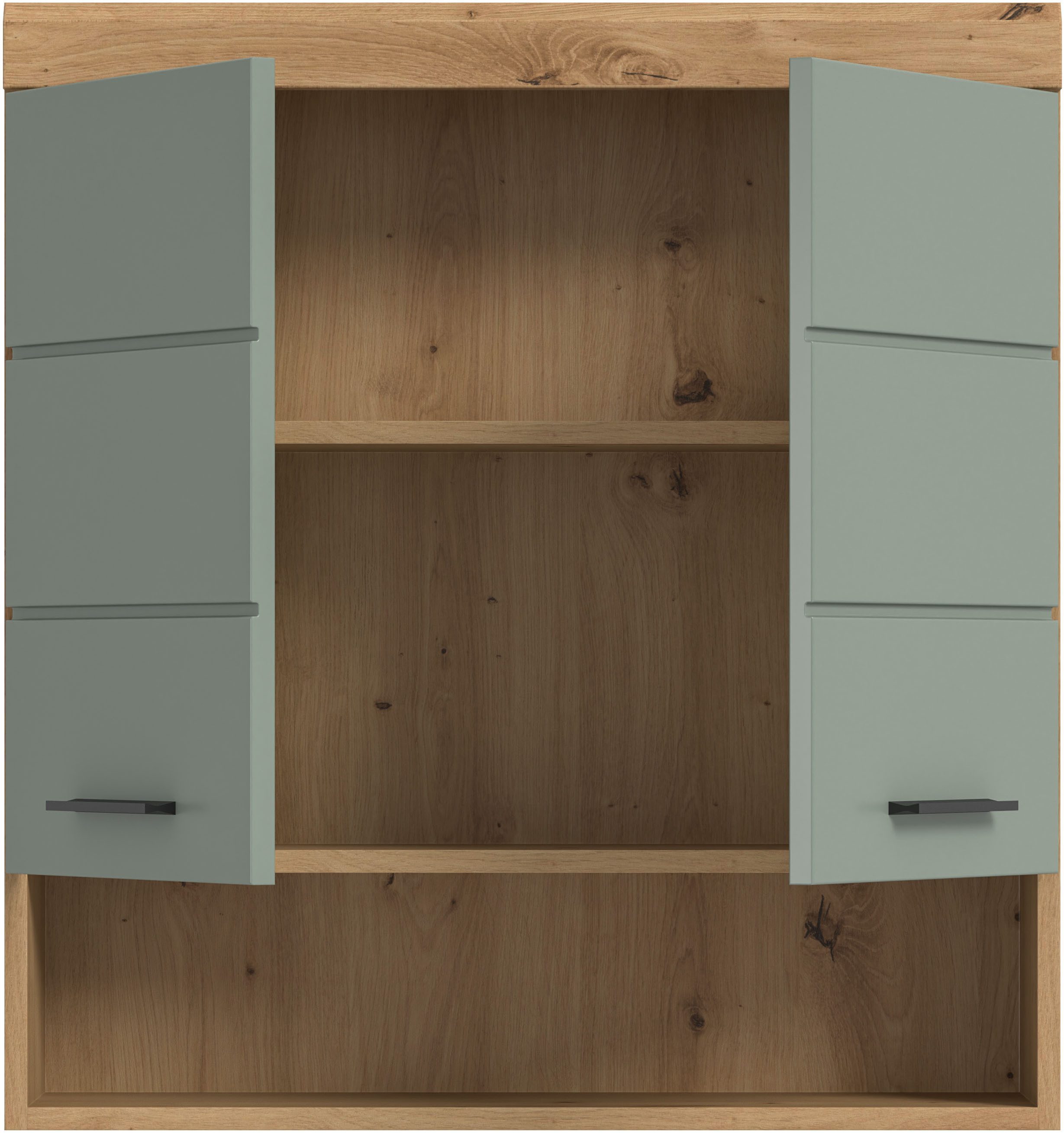 INOSIGN Hangend kastje Siena, breedte 74 cm, 2 deuren, 1 open vak, MDF-front in verschillende kleuren verkrijgbaar, badkamermeubels, badkamerkast, kast, badkamer