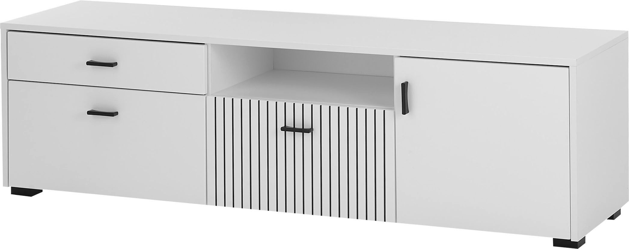 INOSIGN Tv-meubel Hudson in moderne trendkleur, handgrepen van metaal (zwart), breedte 150 cm