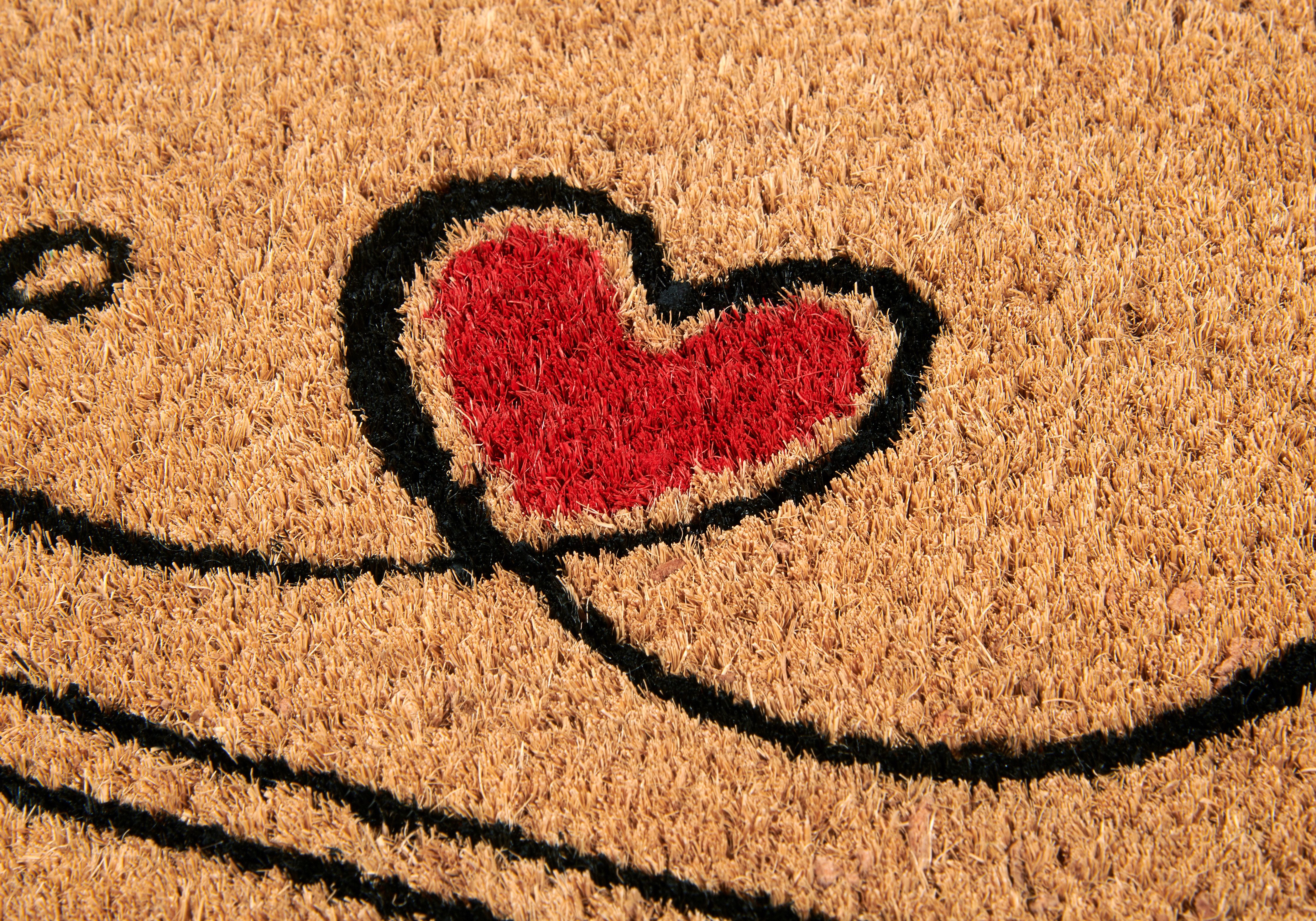 HANSE Home Mat Kokos Cat Home, deurmat Vuilafstotende mat, antislip, buiten, binnen, buiten, kokosmat, gang