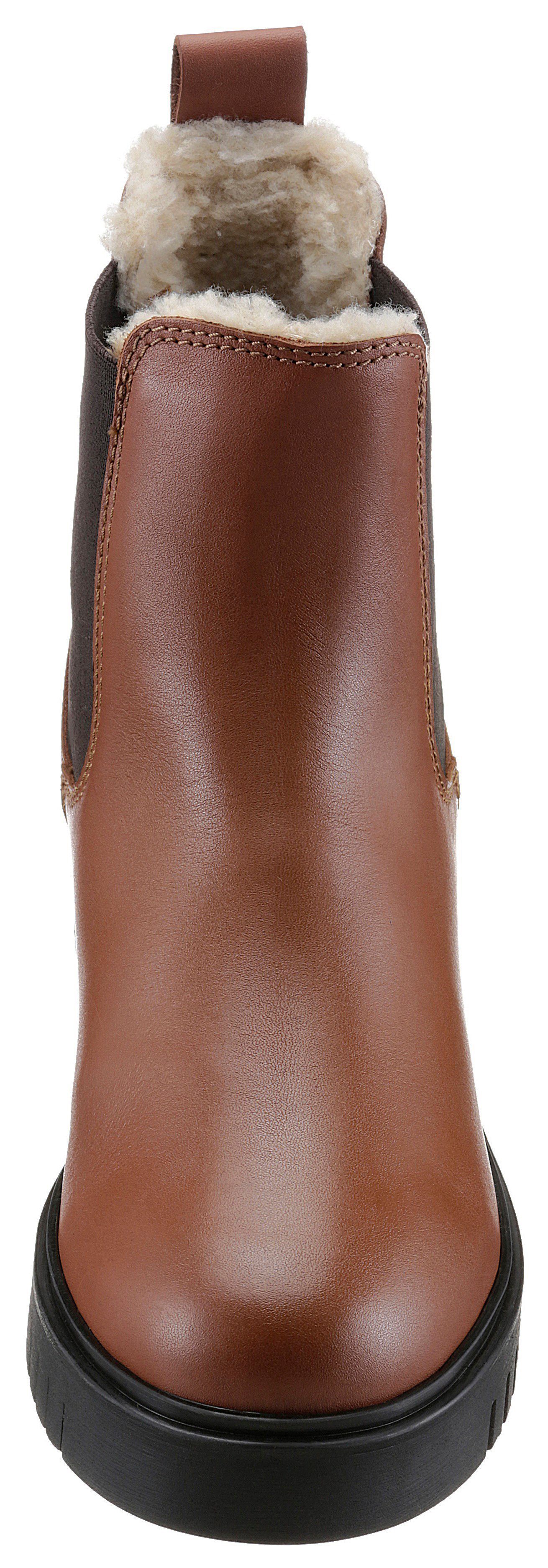 TOMMY JEANS Winterlaarzen WARMLINED CHELSEA BOOT , blokhak, plateau, business schoen met profielzool