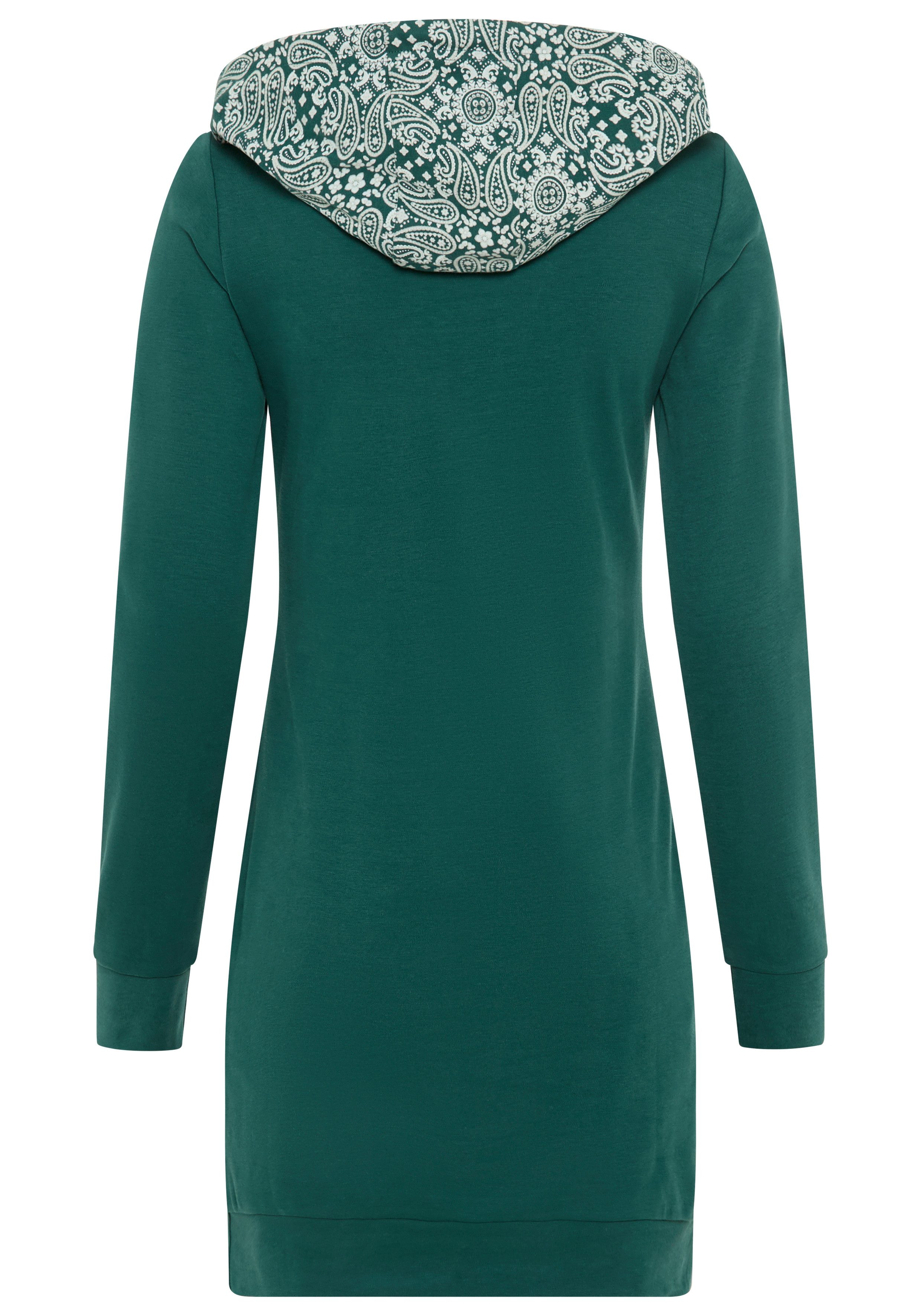 KangaROOS Sweatjurk met allover-print capuchon