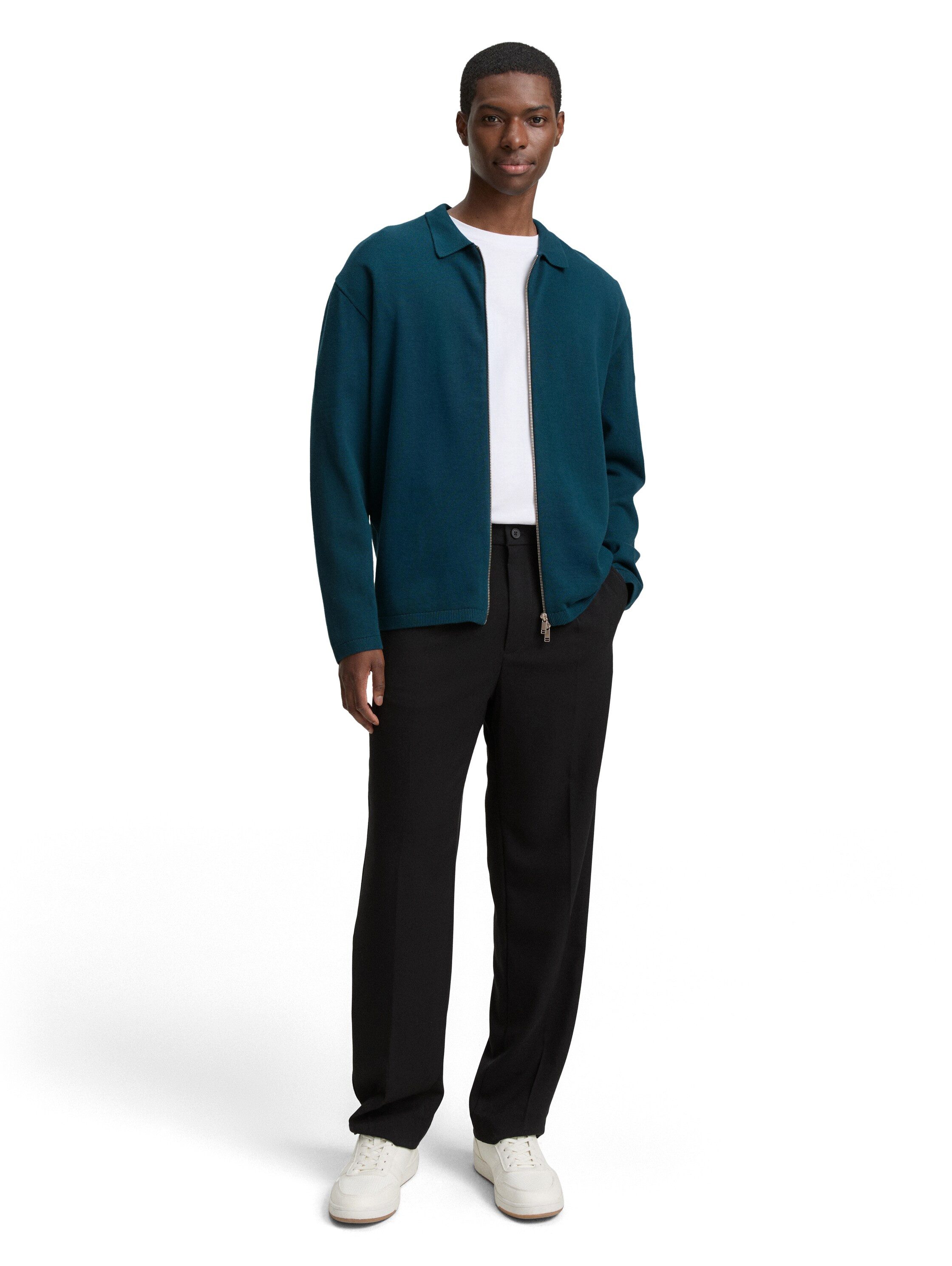 Tom Tailor Denim Gebreide trui met een ritssluiting