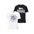 lonsdale t-shirt dildawn (set, 2-delig, set van 2) zwart