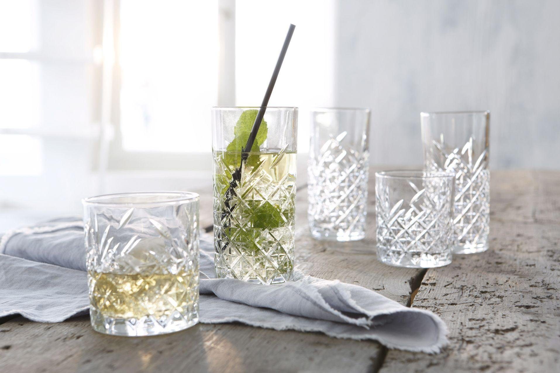 CreaTable Glazenset TIMELESS drinkglazen 4 waterglazen, 4 whiskyglazen als set (set, 8-delig)
