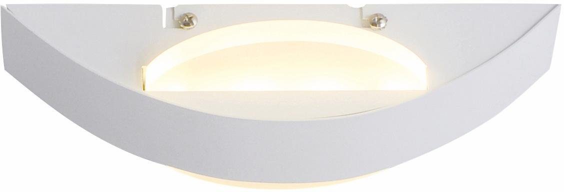 näve Led-wandlamp Stan Efficiëntieklasse: E, wit/gesatineerd, metaal/acryl, l: 24 cm, h: 13 cm