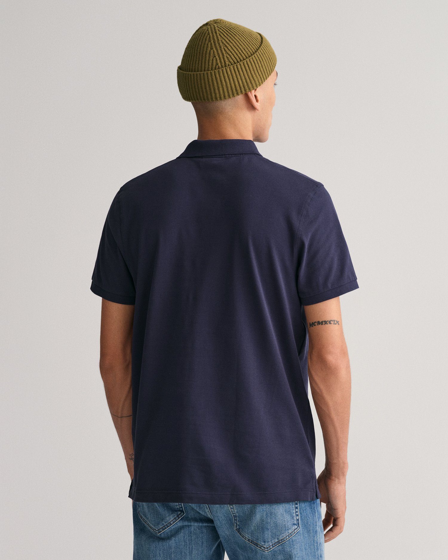 Gant Poloshirt REG TONAL SHIELD SS RUGGER Ton-in-ton borduursel op de borst
