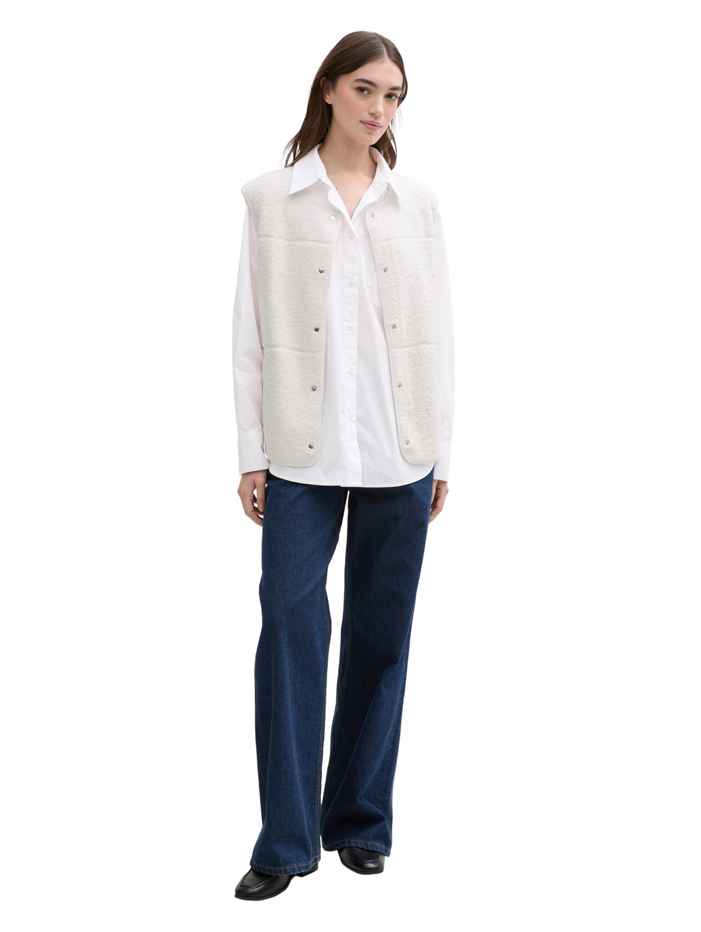 Tom Tailor Denim Blouse met lange mouwen met borstzak