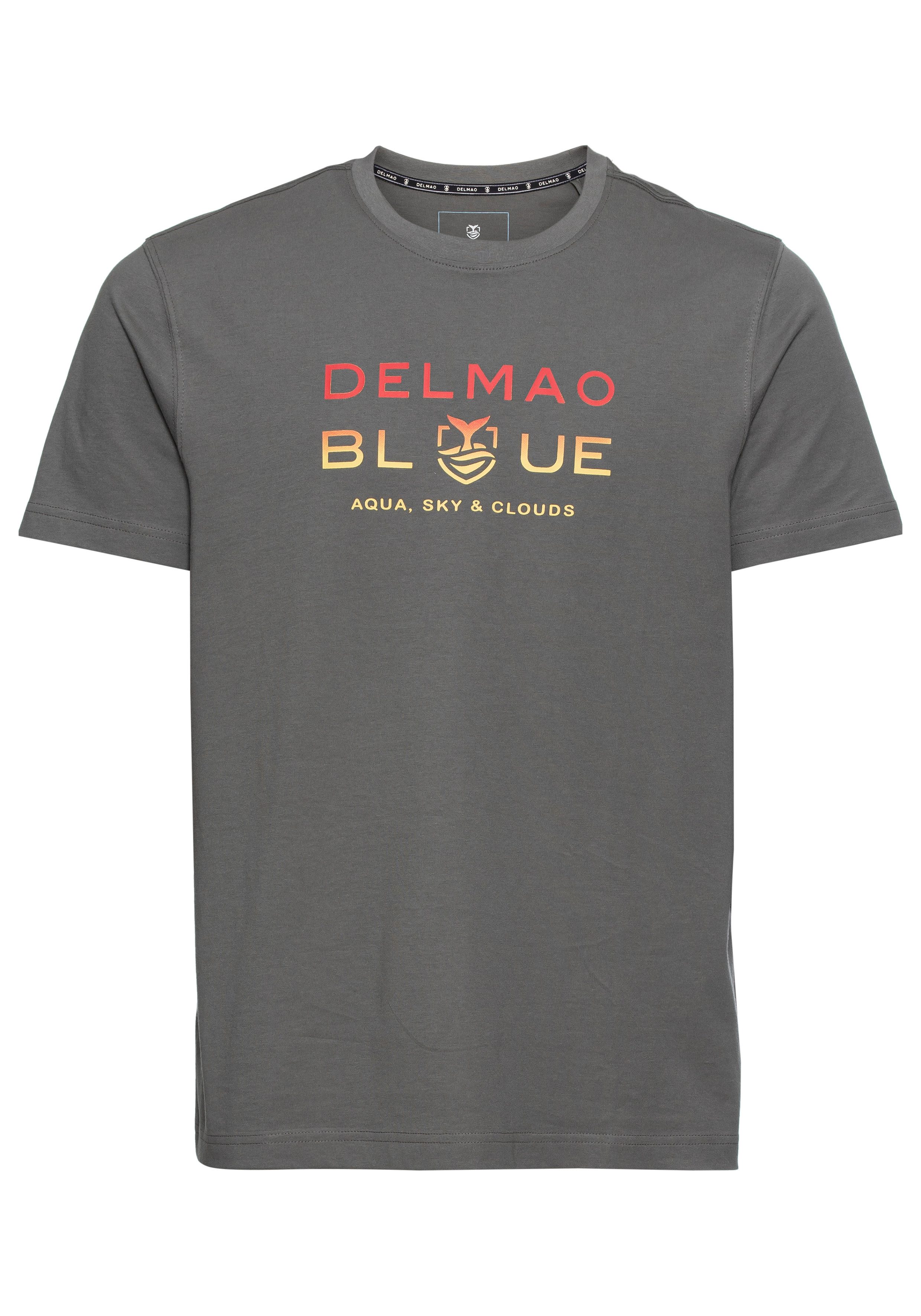DELMAO T-shirt Korte mouw, bedrukt, ronde hals, van 100% katoen