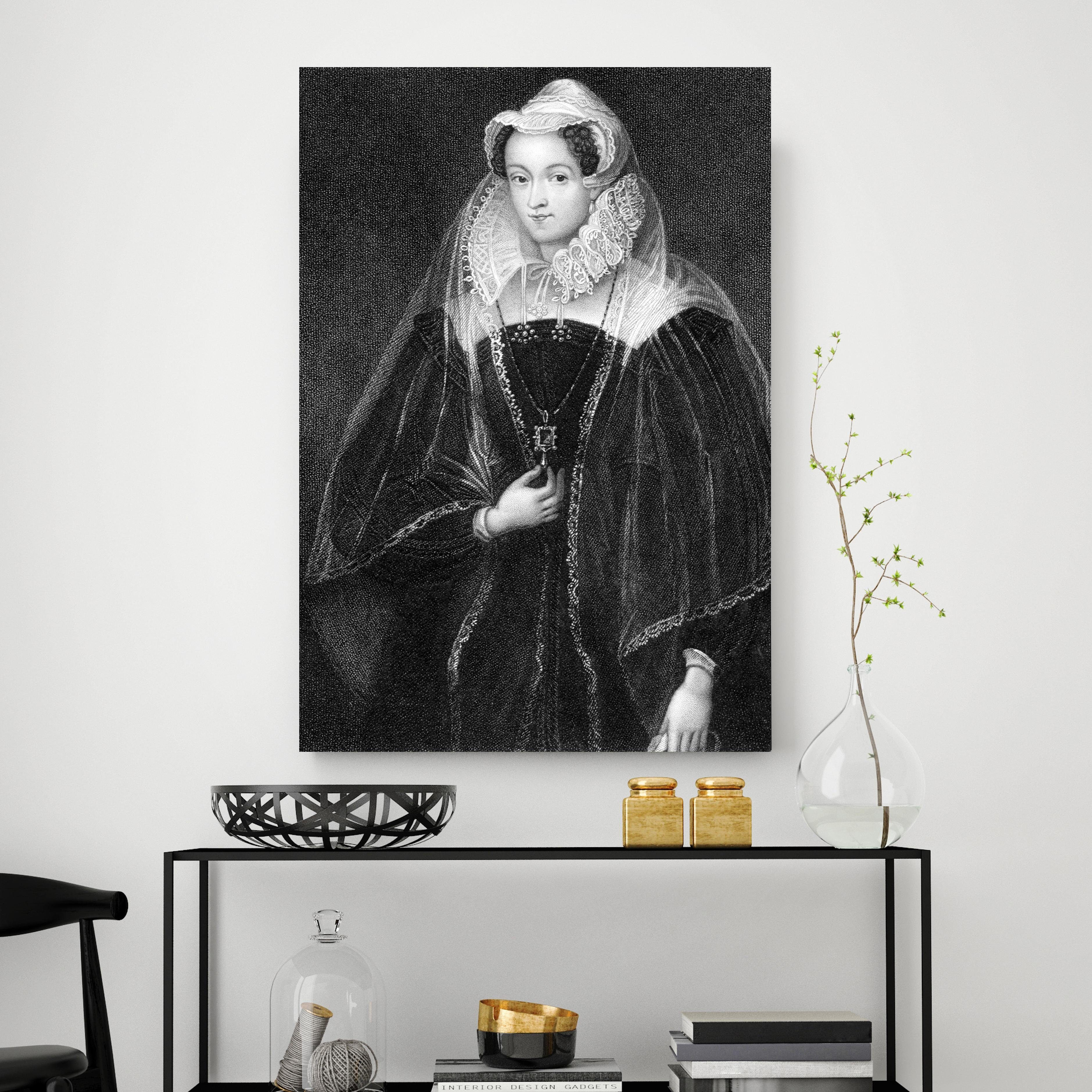 queence Artprint op linnen Lady 3 Premium canvasstof, handgemaakt in Duitsland, 40x60cm