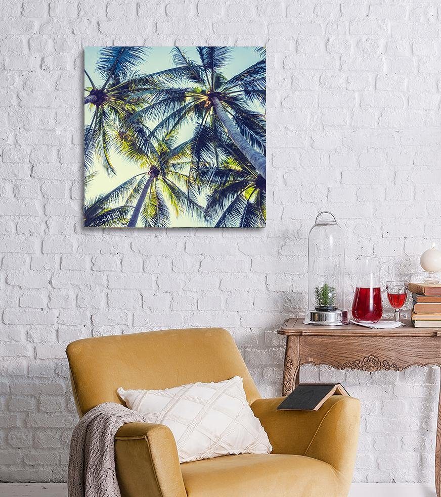 queence Artprint op linnen Miami Premium canvasstof, handgemaakt in Duitsland, 50x50cm