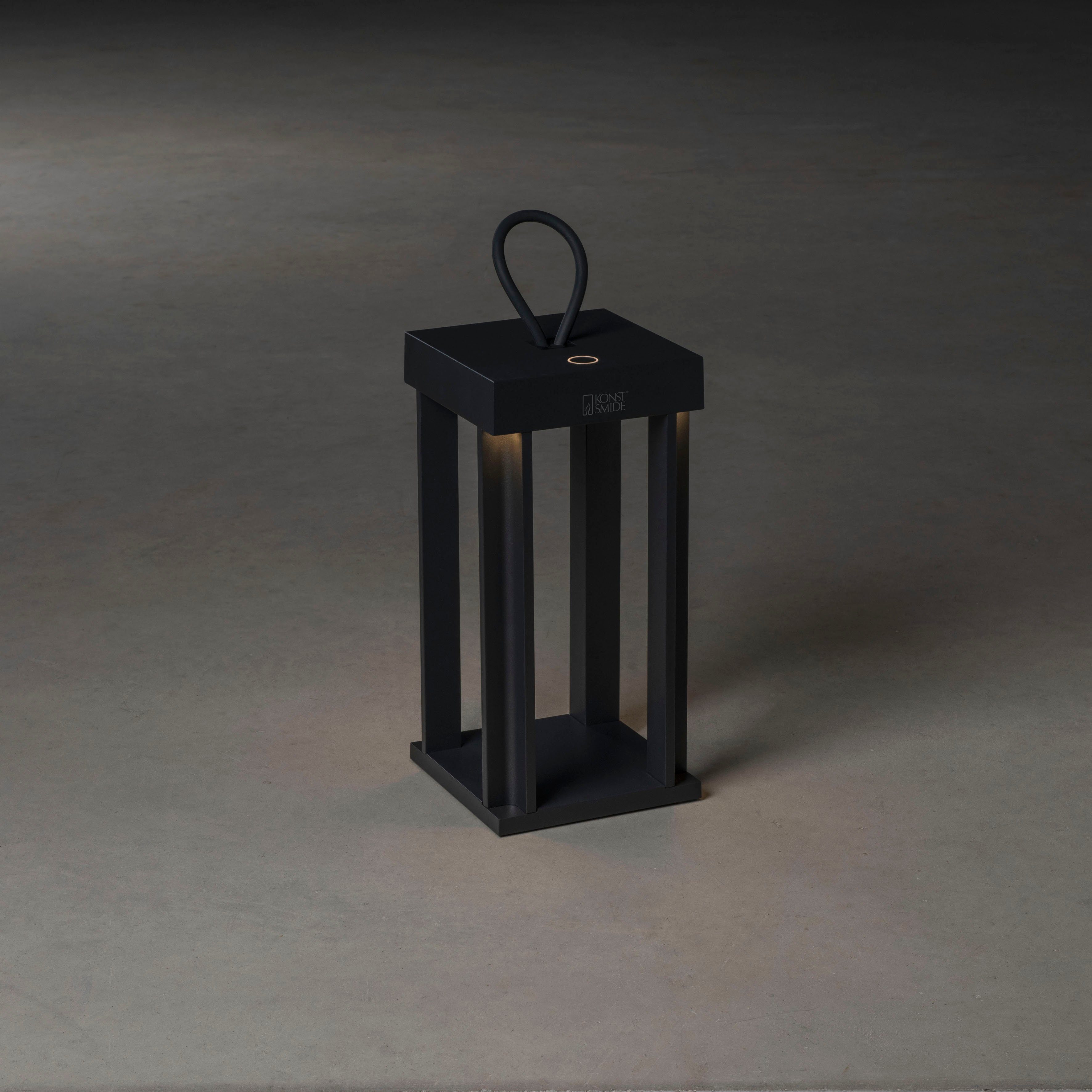 KONSTSMIDE Led-lantaarn Cannes Cannes LED USB-lantaarn 42cm, dimbaar 2700/3000K (2 stuks)