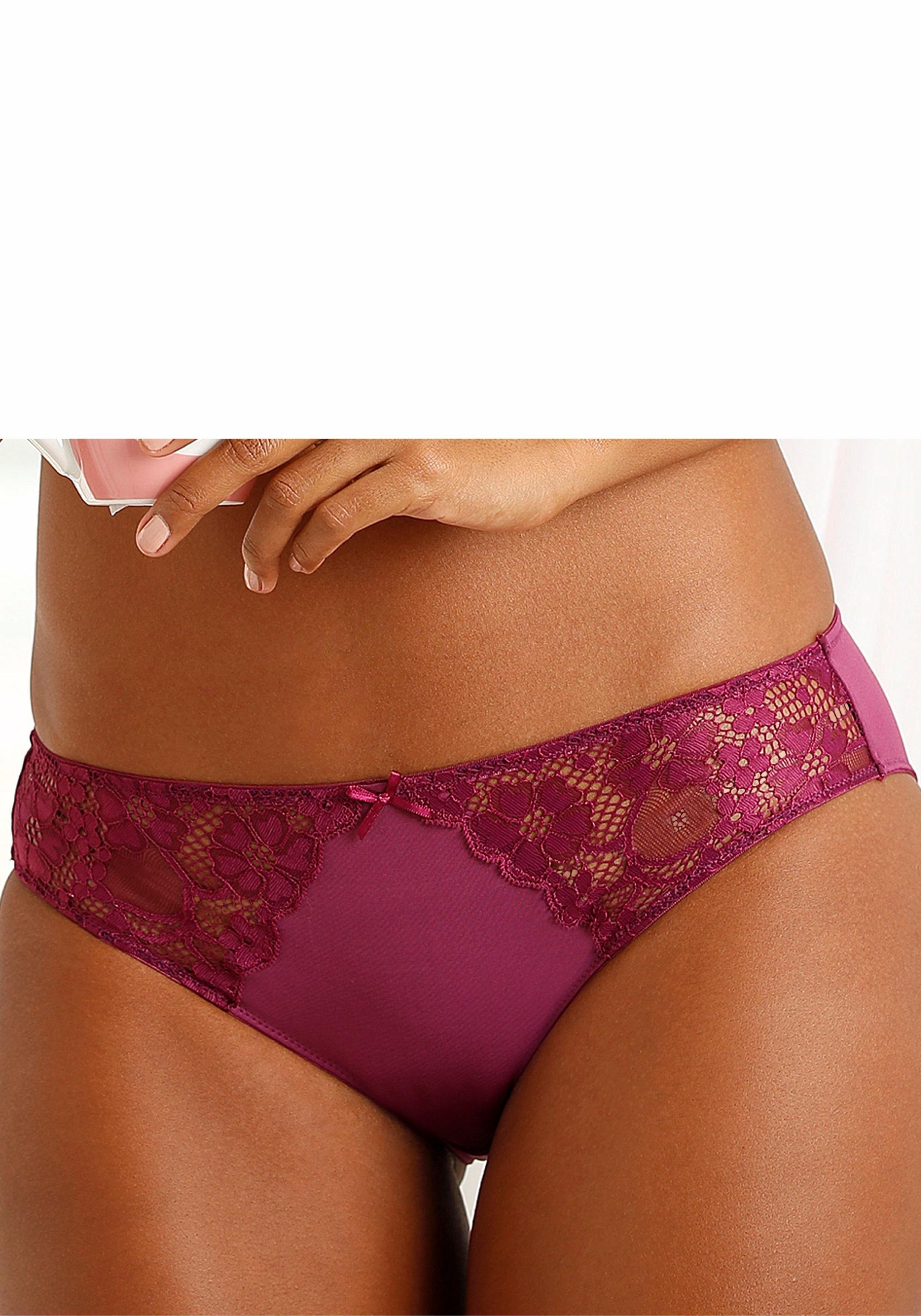 Petite fleur Slip met iets transparante jacquard-kant aan beide kanten opzij (3 stuks)