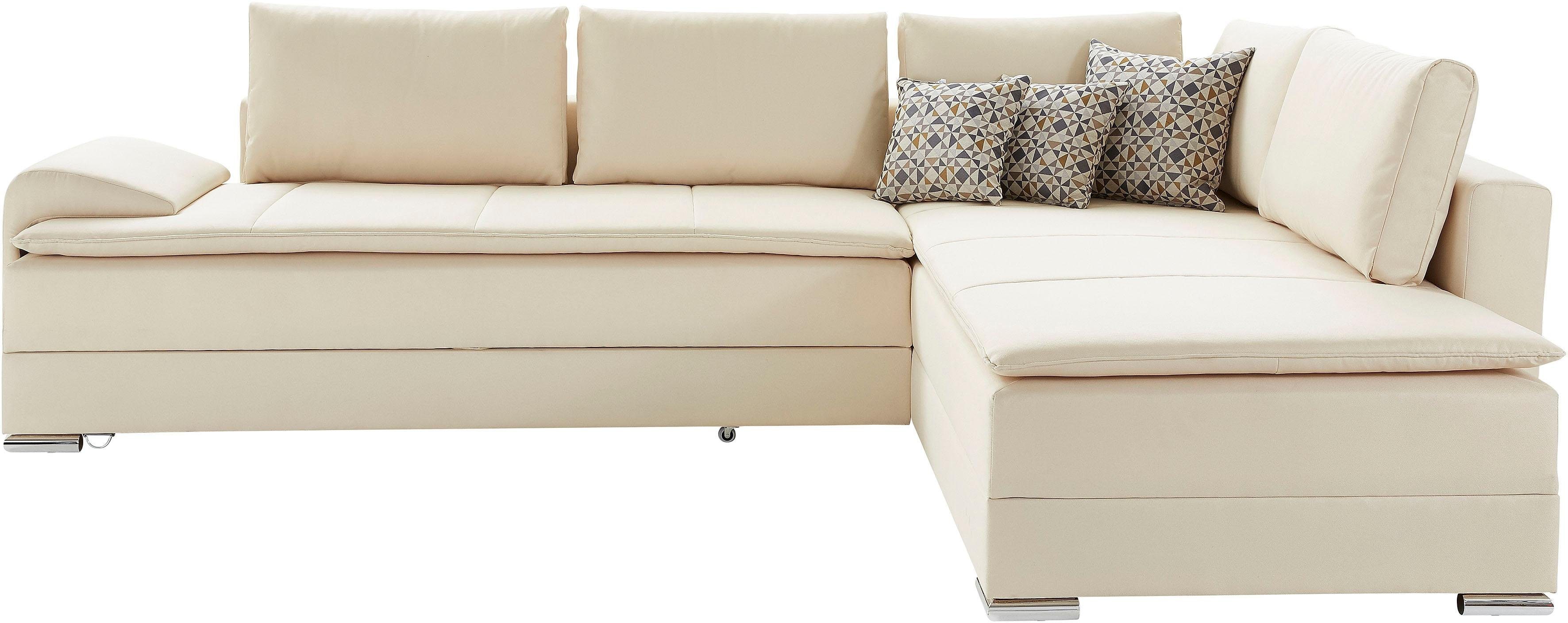 INOSIGN Hoekbank Boxspringbed Night & Day L-vorm met permanente slaapfunctie met armleuning