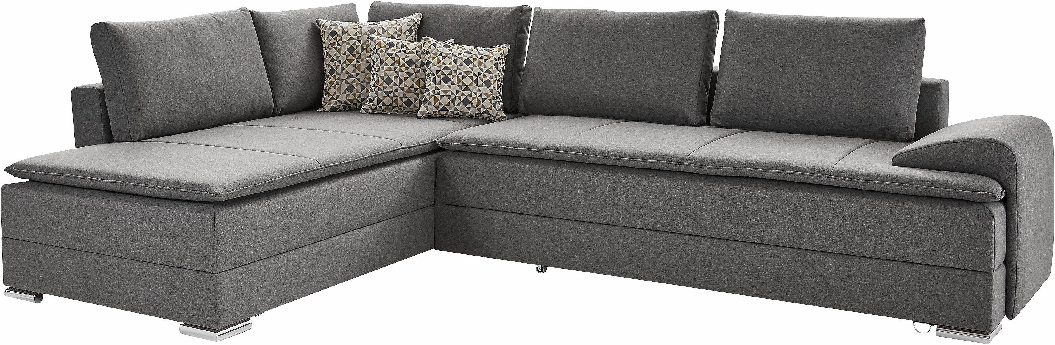 INOSIGN Hoekbank Boxspringbed Night & Day L-vorm met permanente slaapfunctie met armleuning
