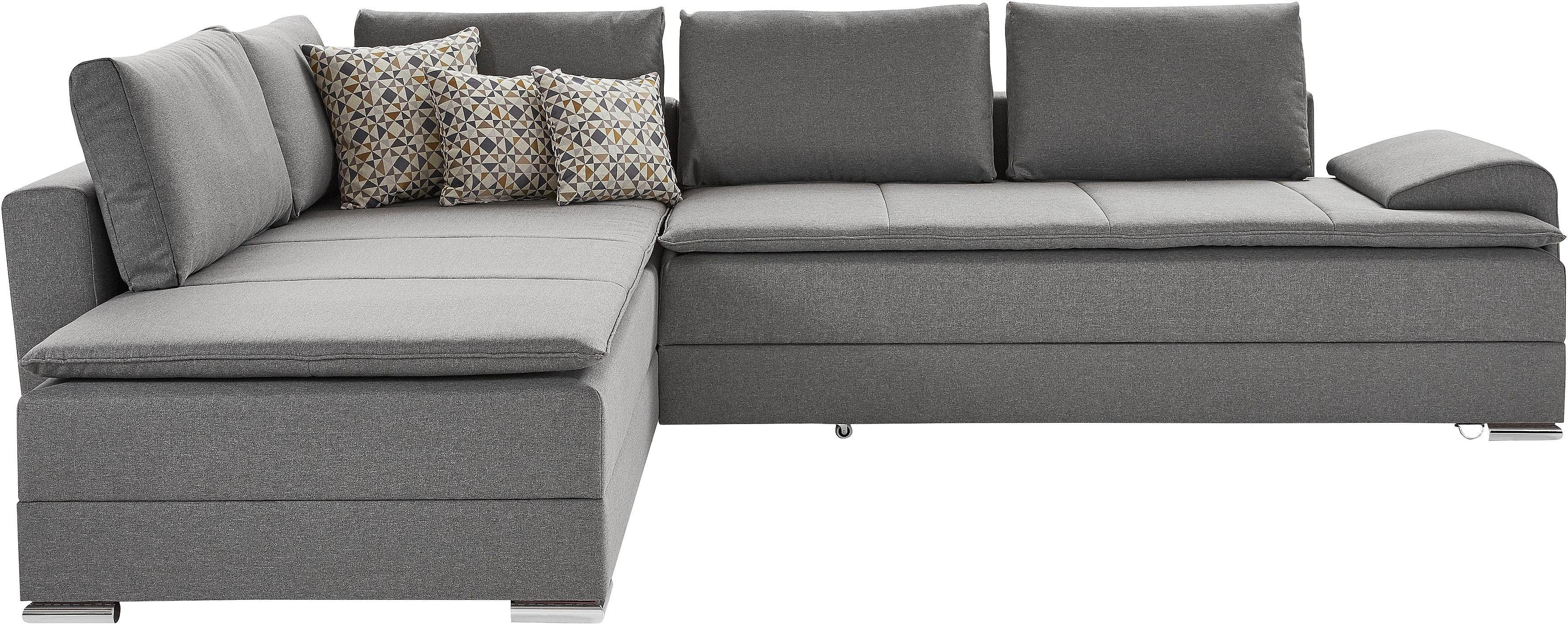 INOSIGN Hoekbank Boxspringbed Night & Day L-vorm met permanente slaapfunctie met armleuning