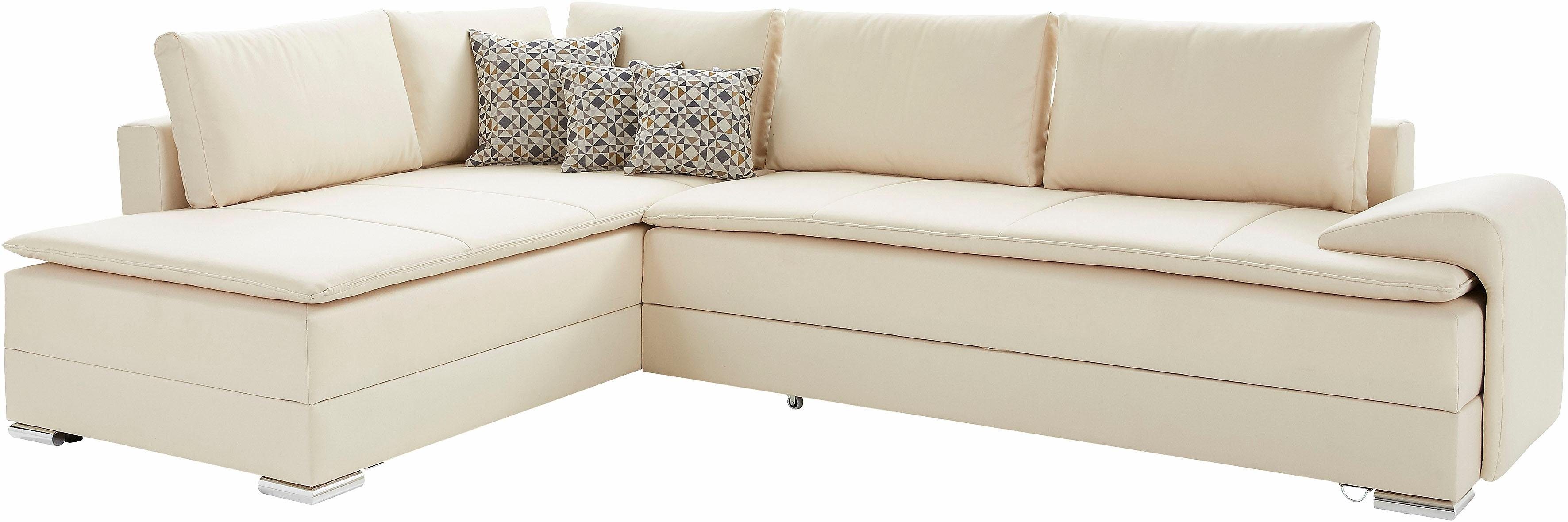 INOSIGN Hoekbank Boxspringbed Night & Day L-vorm met permanente slaapfunctie met armleuning