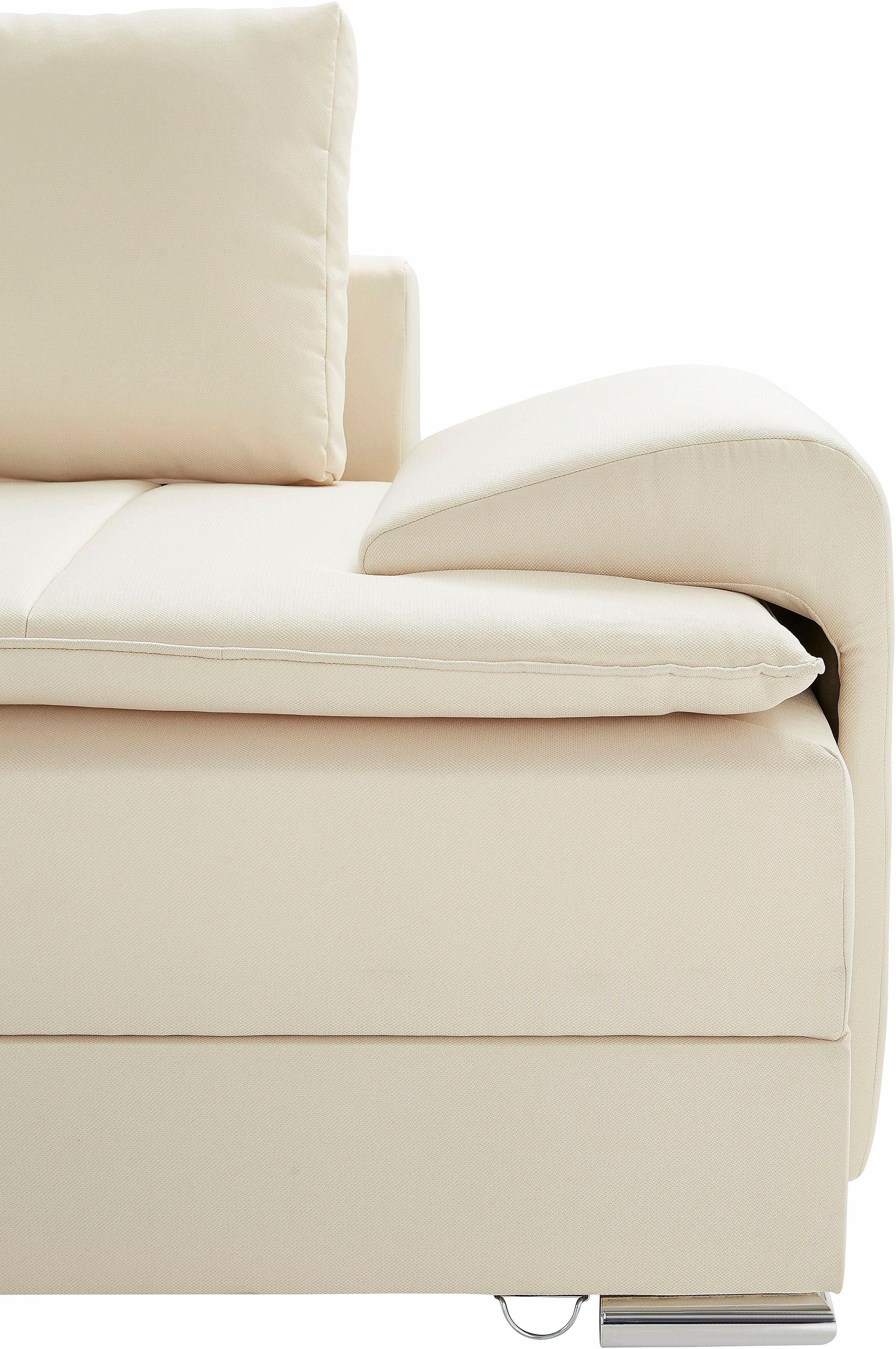 INOSIGN Hoekbank Boxspringbed Night & Day L-vorm met permanente slaapfunctie met armleuning