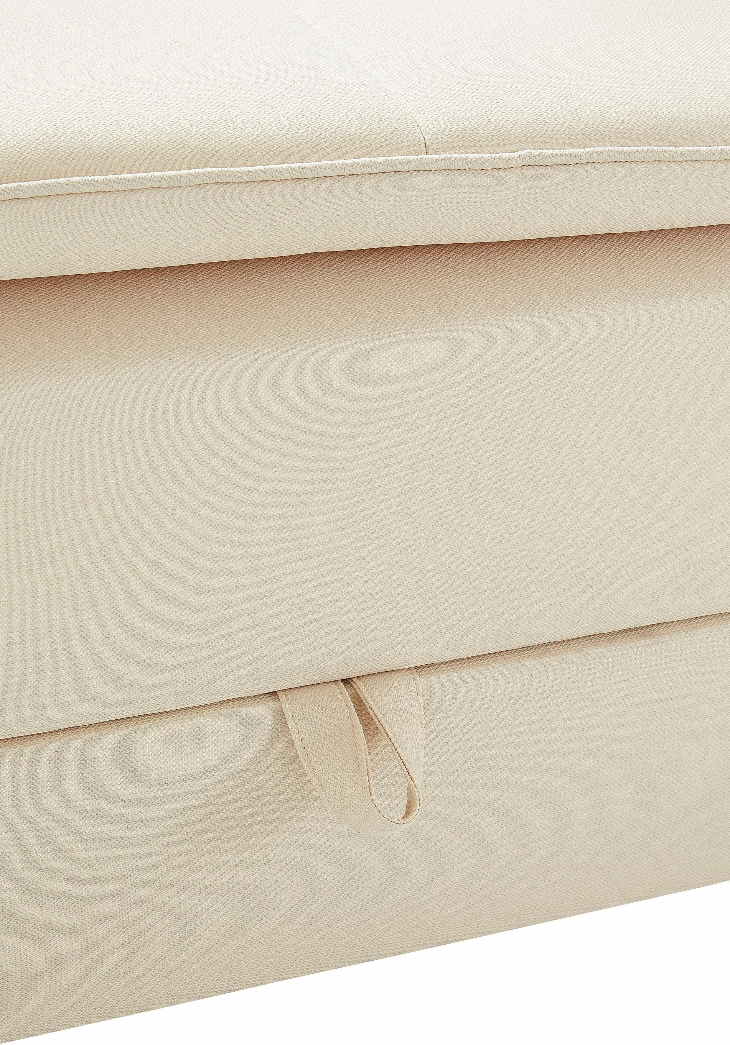 INOSIGN Hoekbank Boxspringbed Night & Day L-vorm met permanente slaapfunctie met armleuning