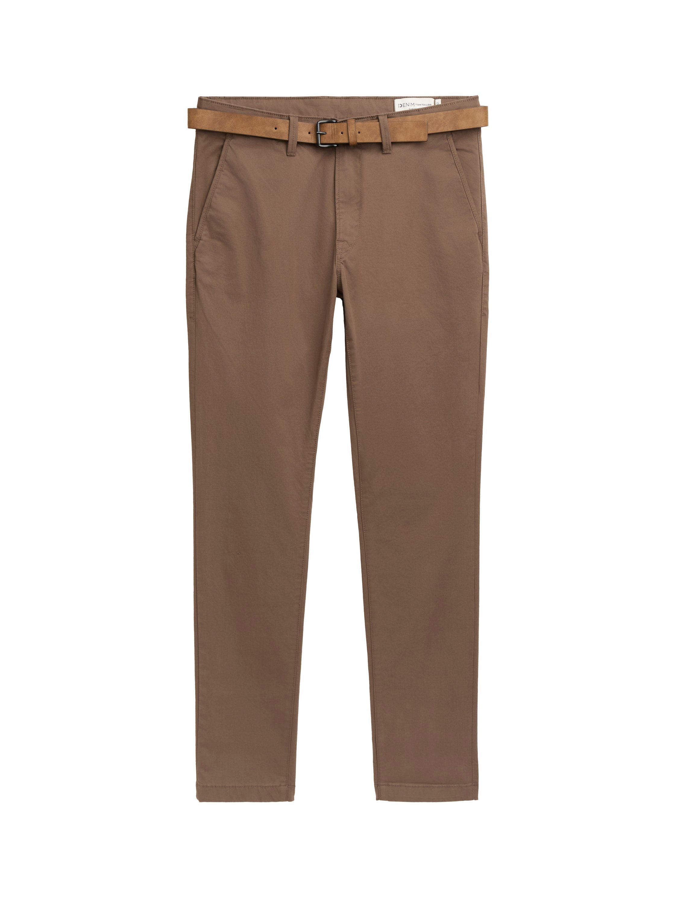 Tom Tailor Denim Chino licht voorgewassen (set Met riem)