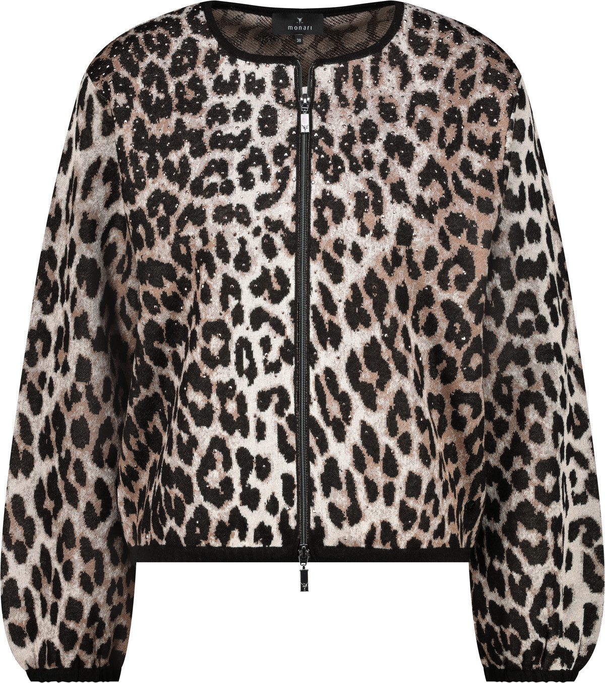 Monari Vest Jas Gebreid Vest Leo