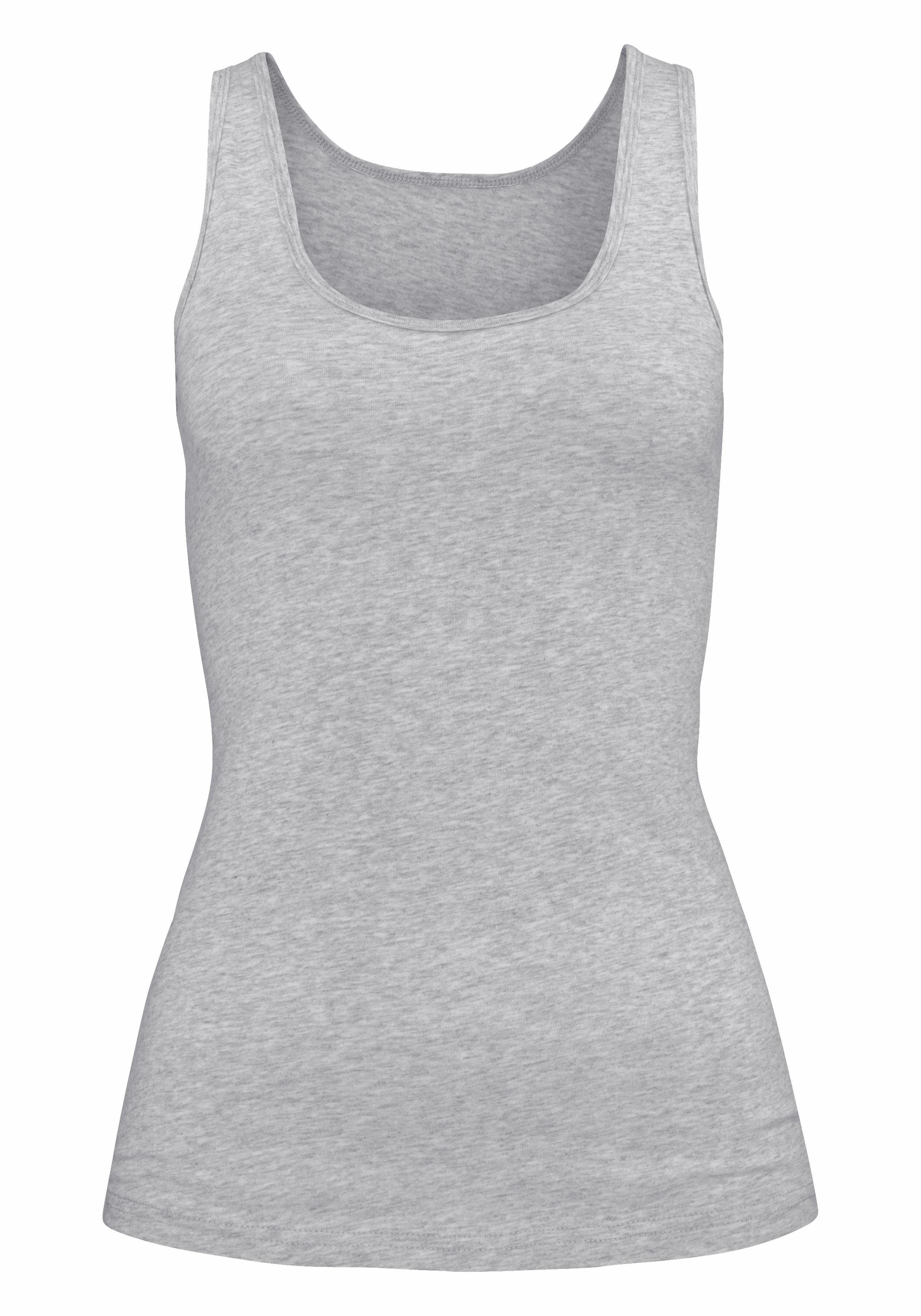 H.I.S Hemd van elastische katoen-kwaliteit, tanktop, onderhemd (Set van 2)