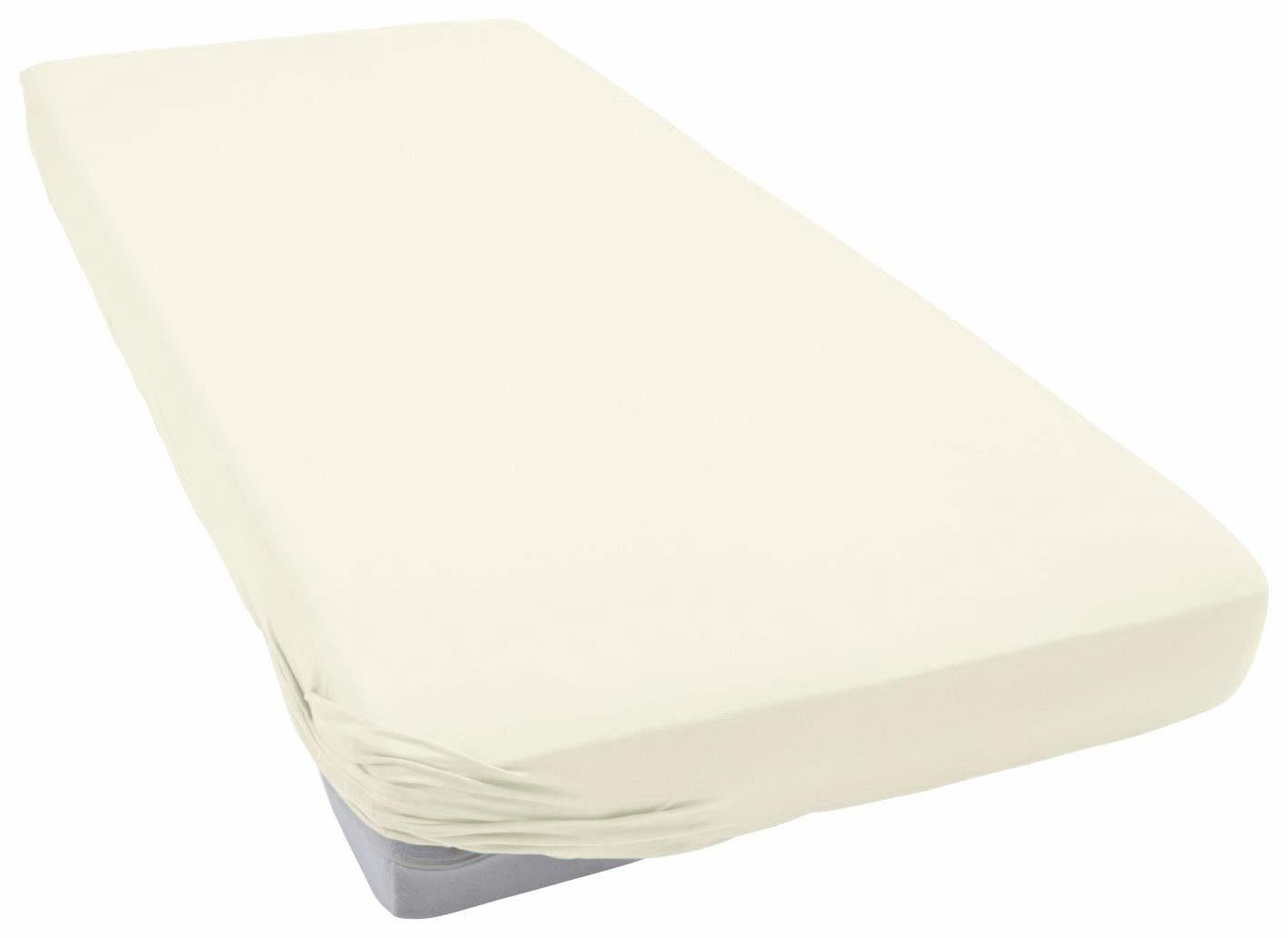 Primera Hoeslaken Elastaan-fijnjersey boxspring (1 stuk) hoeslakens beige