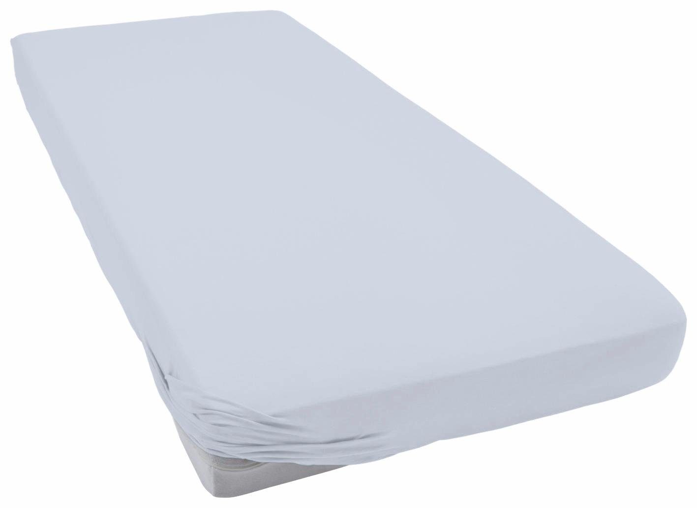 Primera Hoeslaken Elastaan-fijnjersey boxspring (1 stuk) hoeslakens grijs