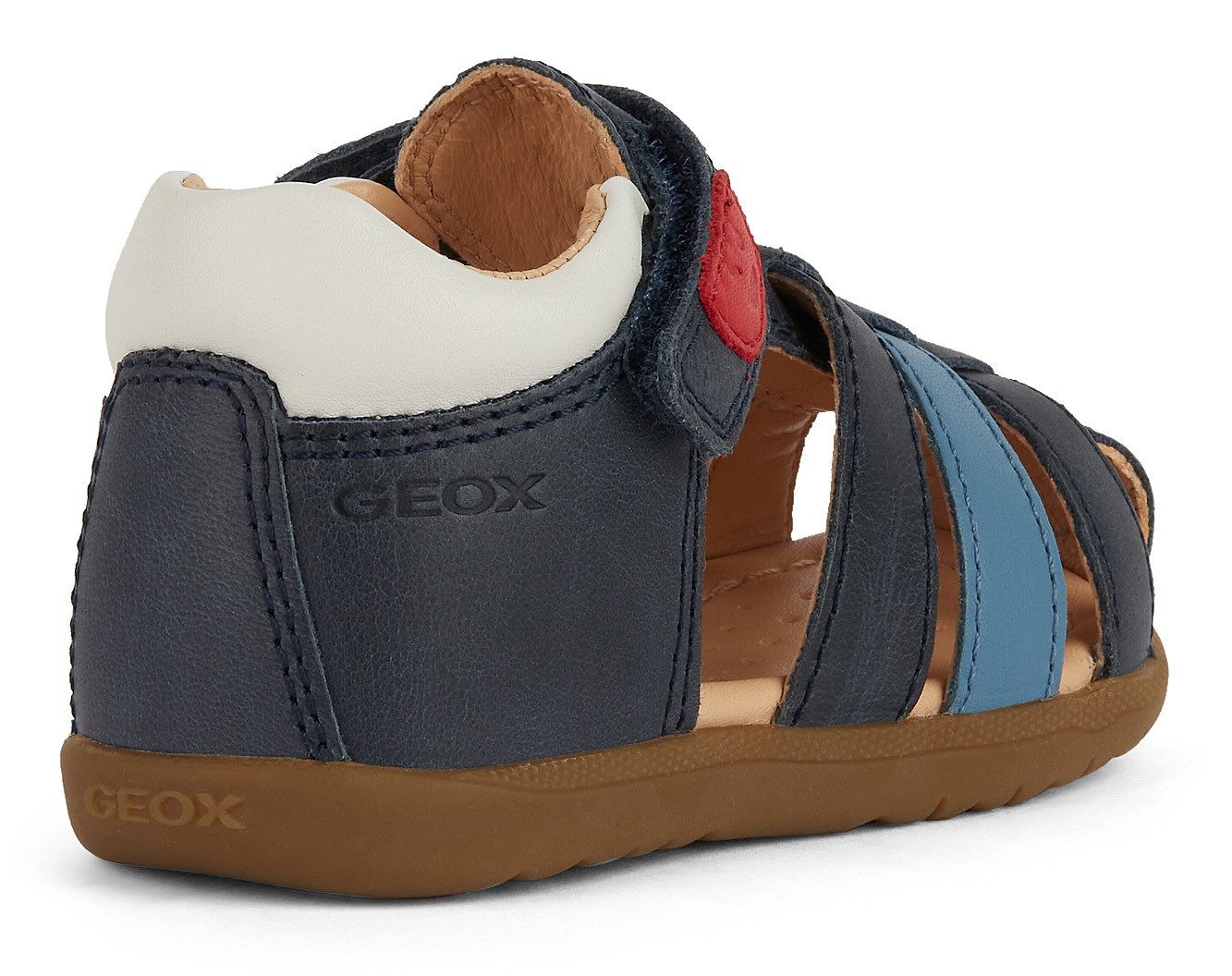 Geox Babyschoentjes B SANDAL MACCHIA BOY , sandaal, babyschoen, klittenbandschoen met kleurrijke riempjes