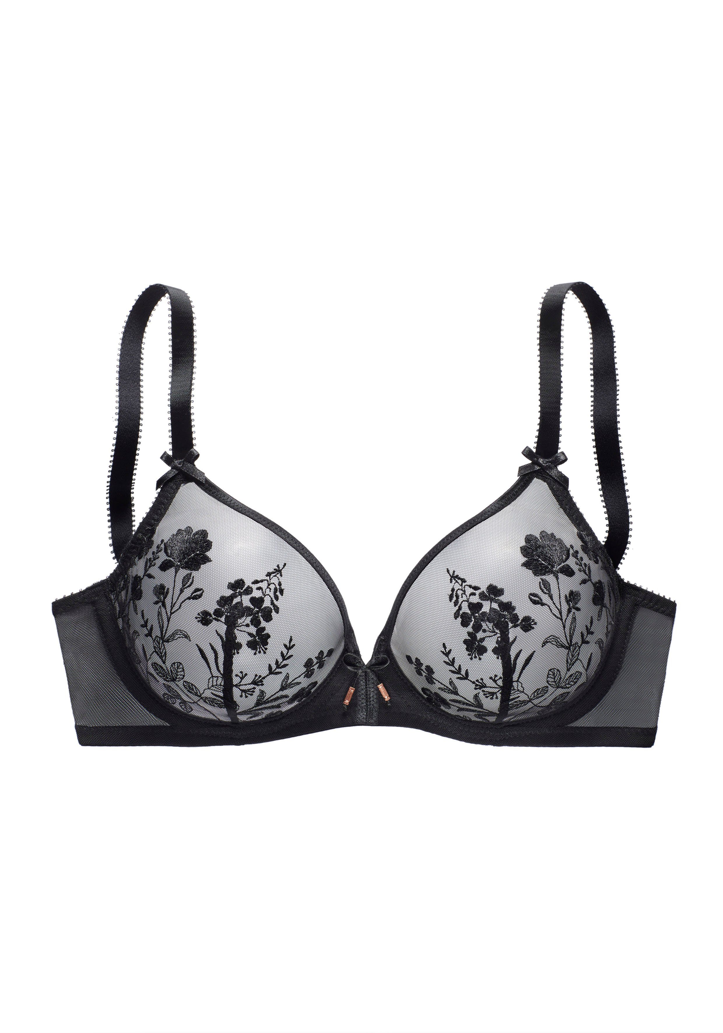 Lascana Beugel-bh Maria met bloemen van chique borduurkant, sexy dessous