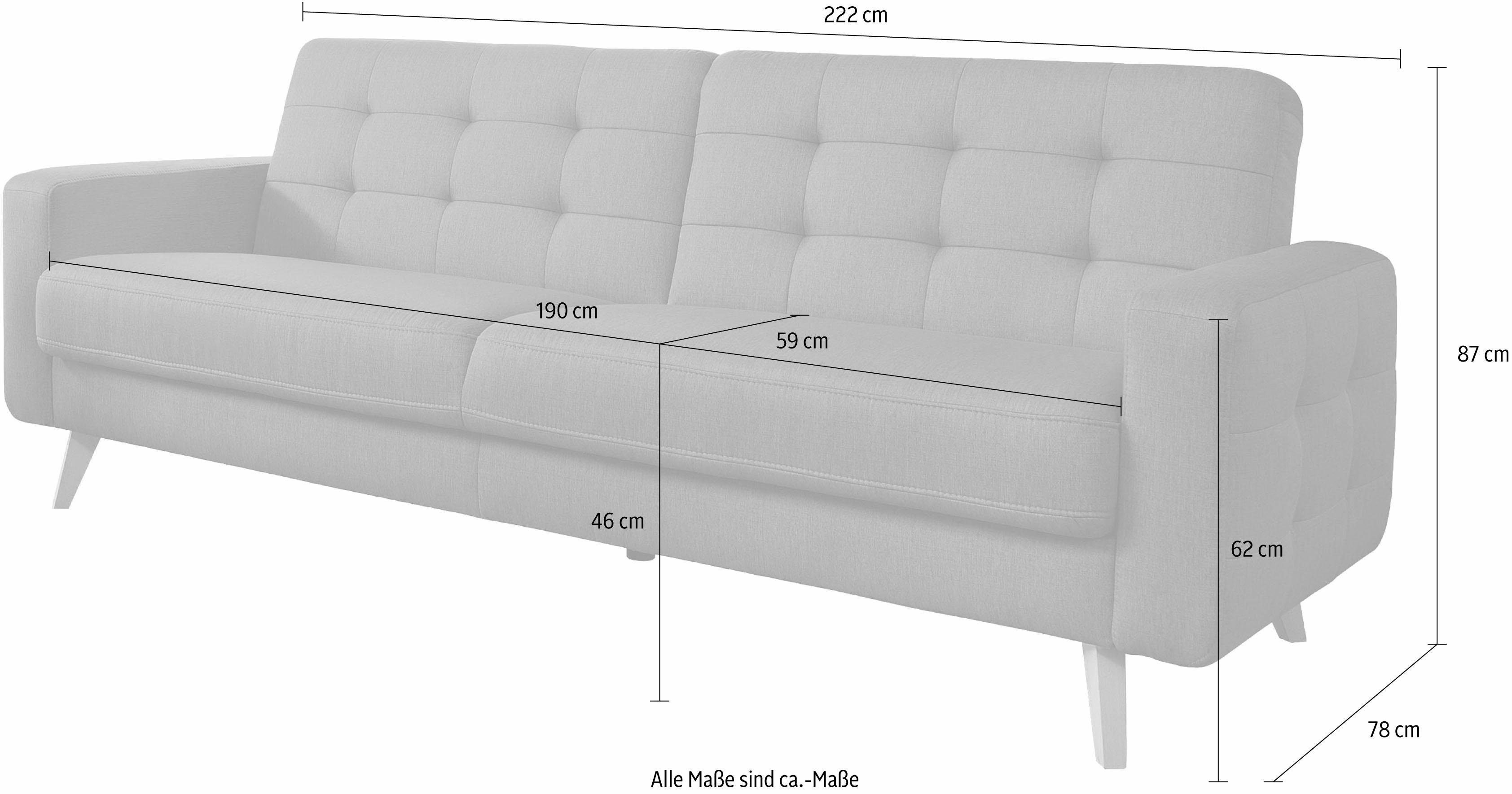 exxpo - sofa fashion 3-zitsbank Nappa, compact en comfortabel, handig, tijdloos design, L-vorm