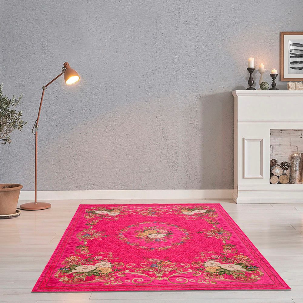 THEKO Vloerkleed Flomi Floral geweven, bloemendessin, ideaal in de woonkamer & slaapkamer