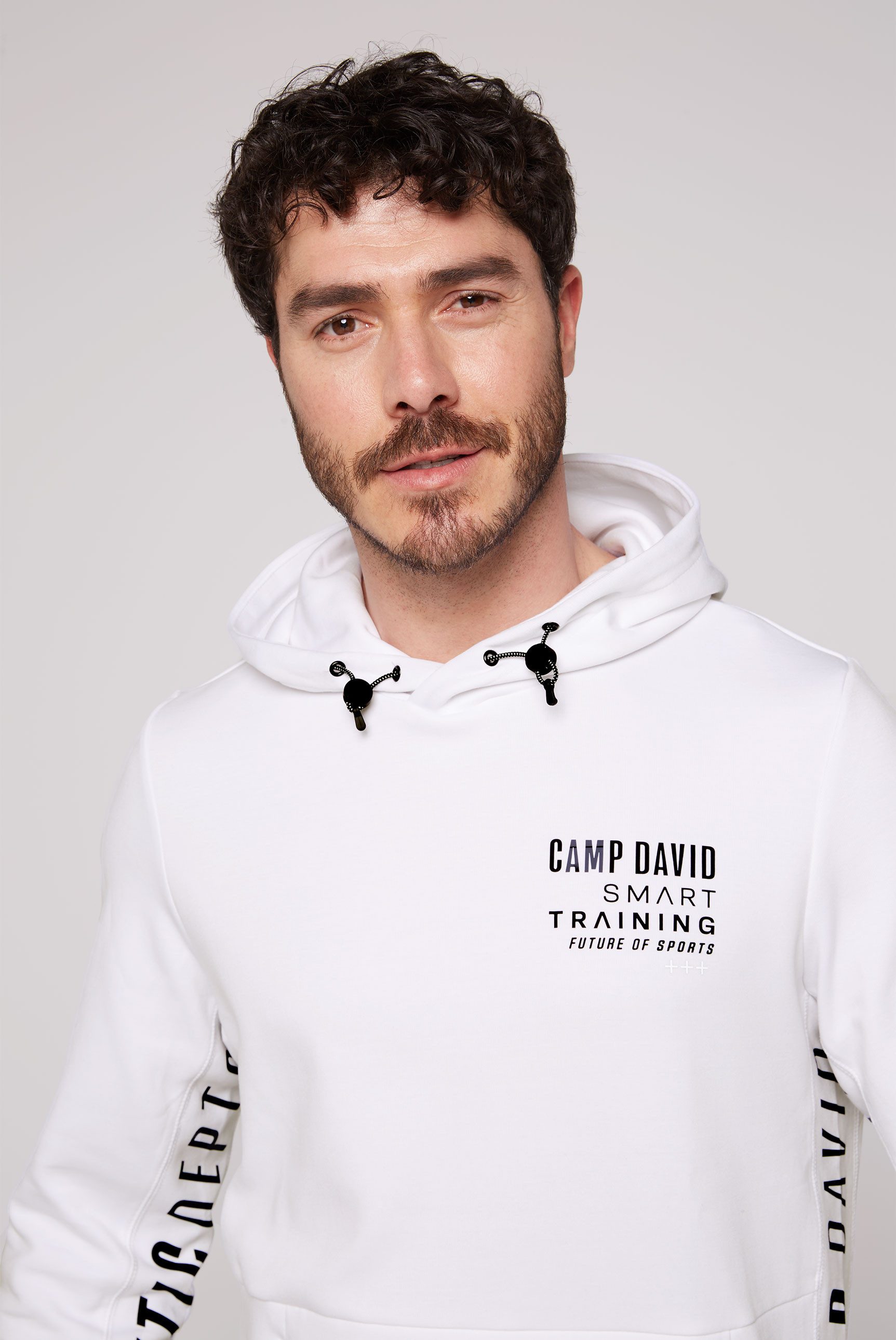 CAMP DAVID Hoodie met contrasterende prints