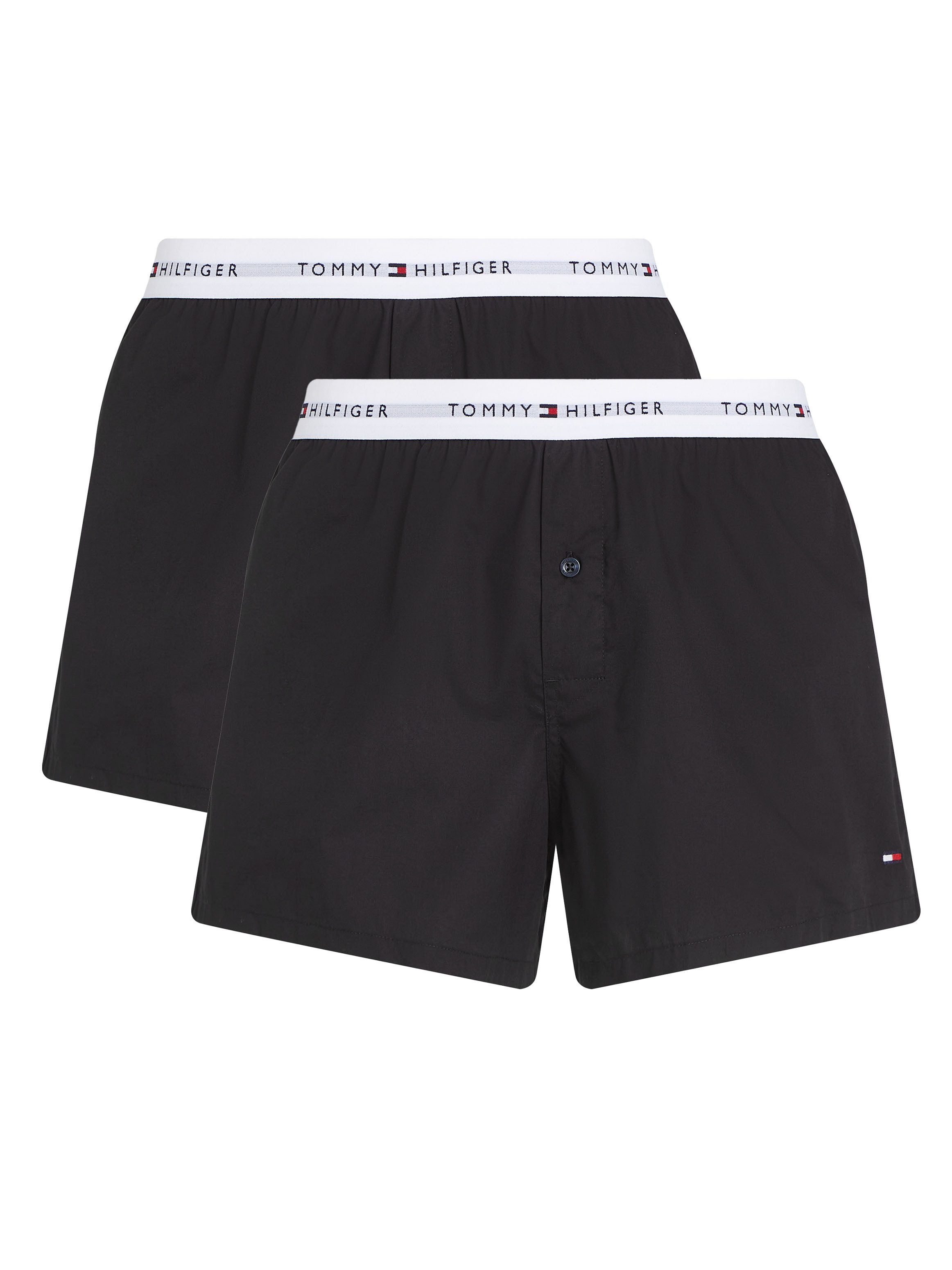 Tommy Hilfiger Underwear Geweven boxershort 2P WOVEN BOXER met een logo-opschrift (set, 2 stuks, 2 s