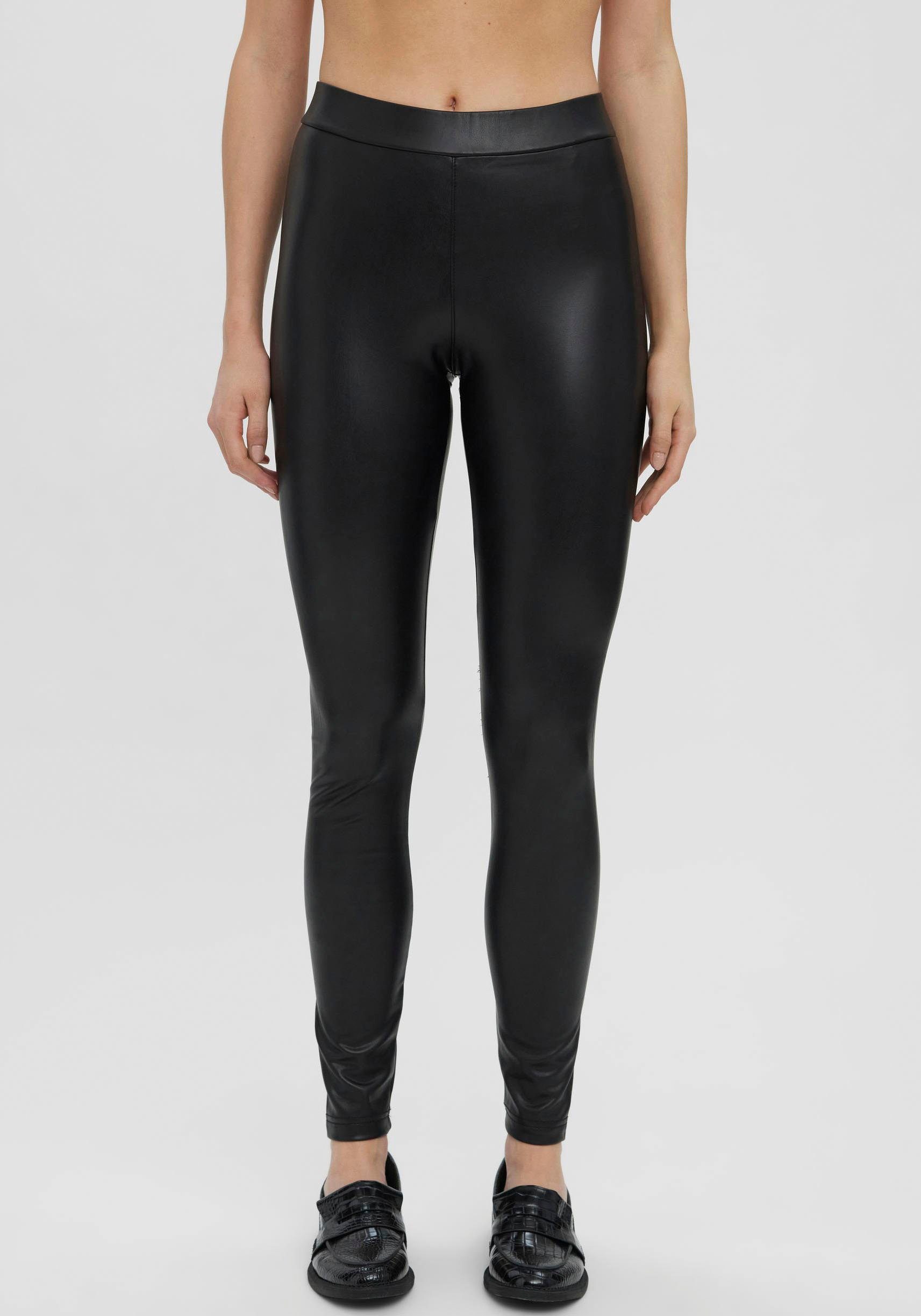 Vero Moda Imitatieleren broek VMGAYA MR PL LEGGING