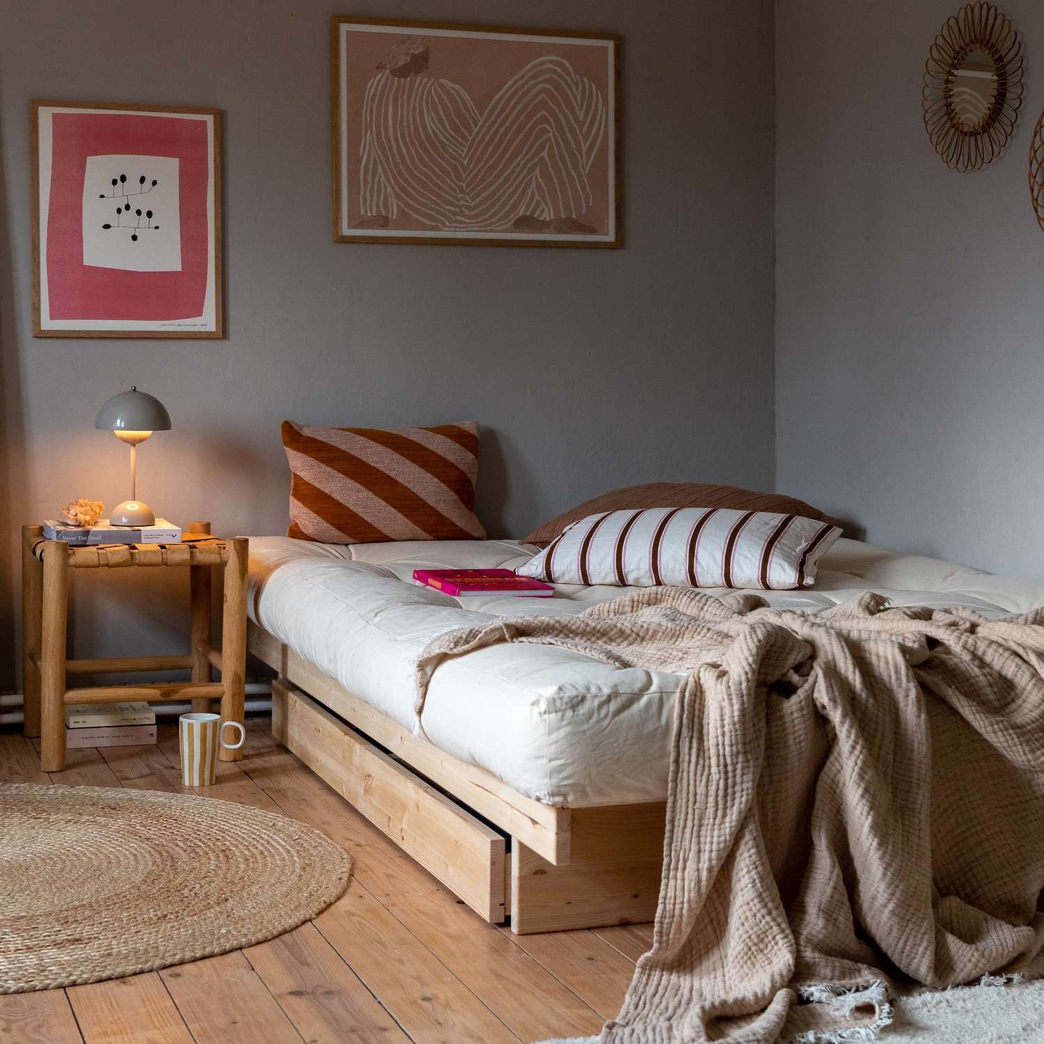 Karup Bedframe Kanso Bed, opbergbed, bed met of zonder lades Bed met/zonder lades, inclusief lattenbodem, FSC® gecertificeerd