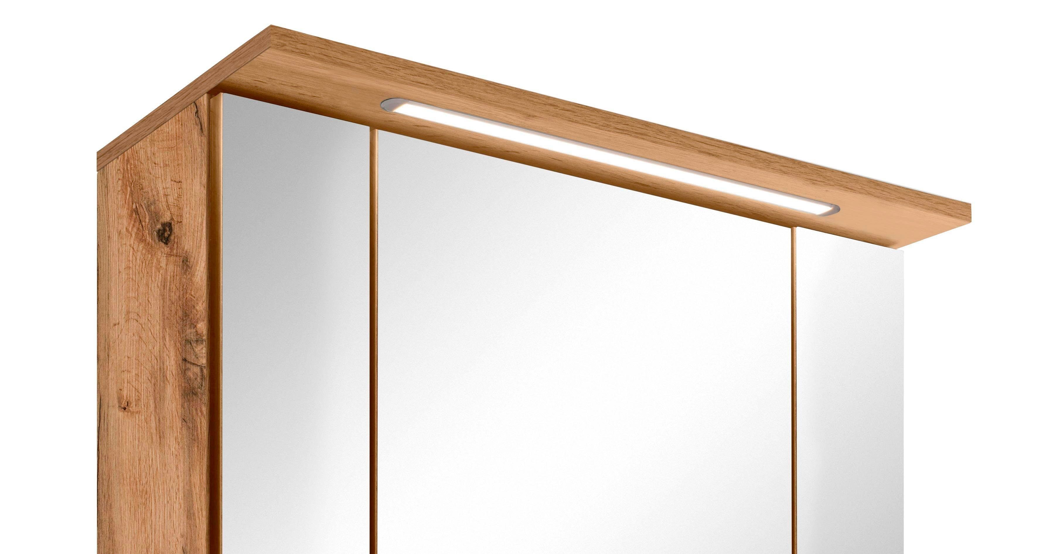 welltime Badkamerserie Lucca Breedte 60 cm, met led-spiegelkast (2-delig)
