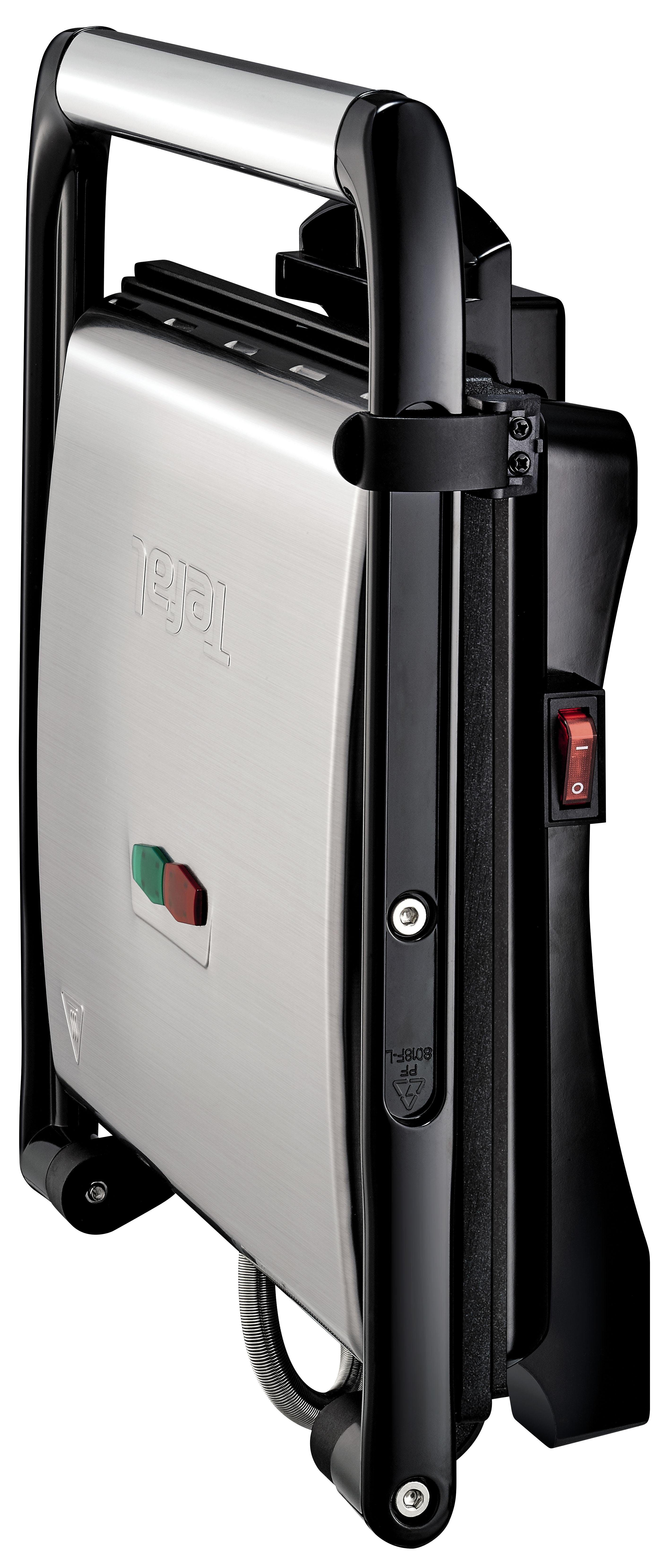 Tefal Contactgrill GC241D Inicio vetarm grillen, geribbelde grillplaten antiaanbak gecoat, weinig olie