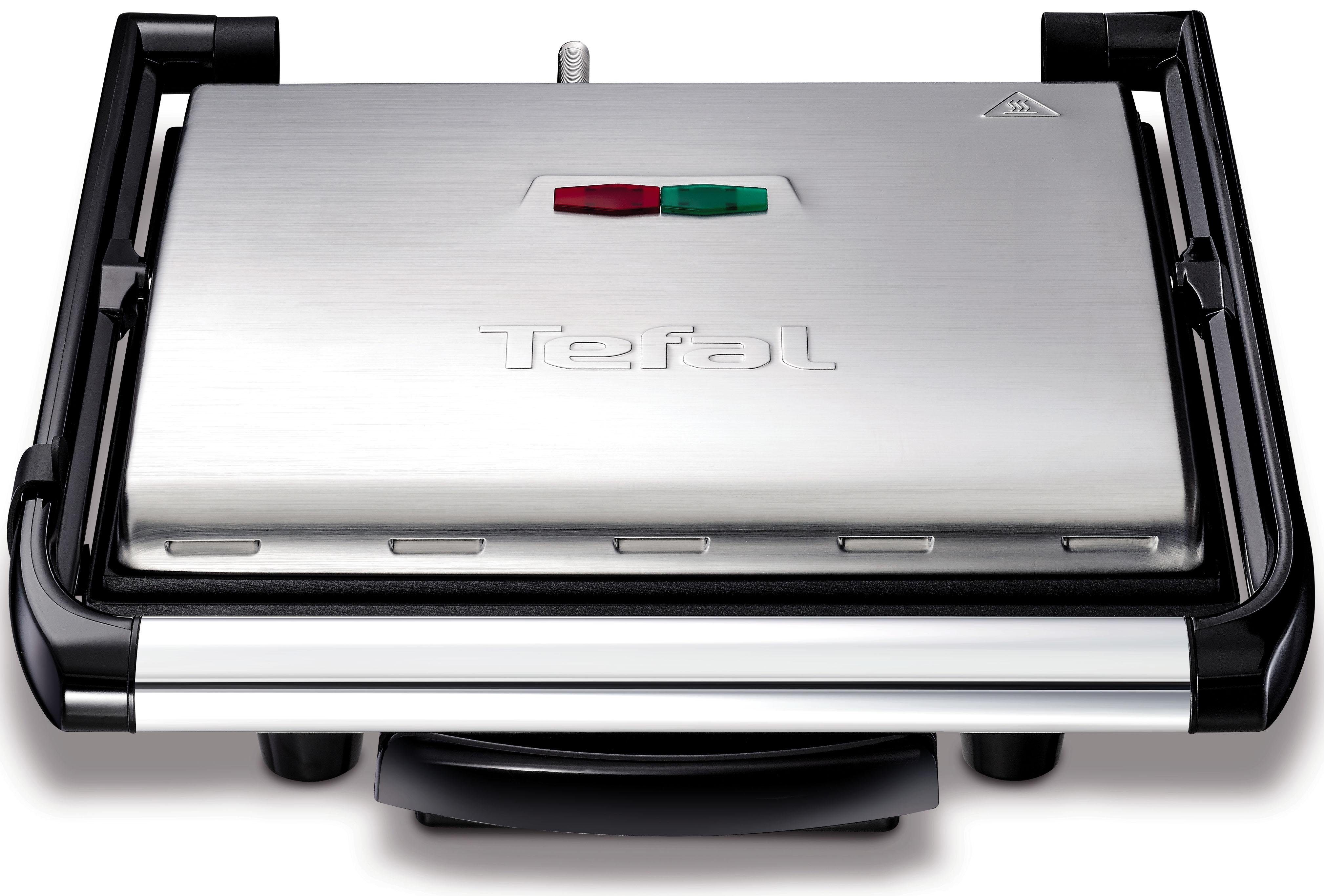 Tefal Contactgrill GC241D Inicio vetarm grillen, geribbelde grillplaten antiaanbak gecoat, weinig olie