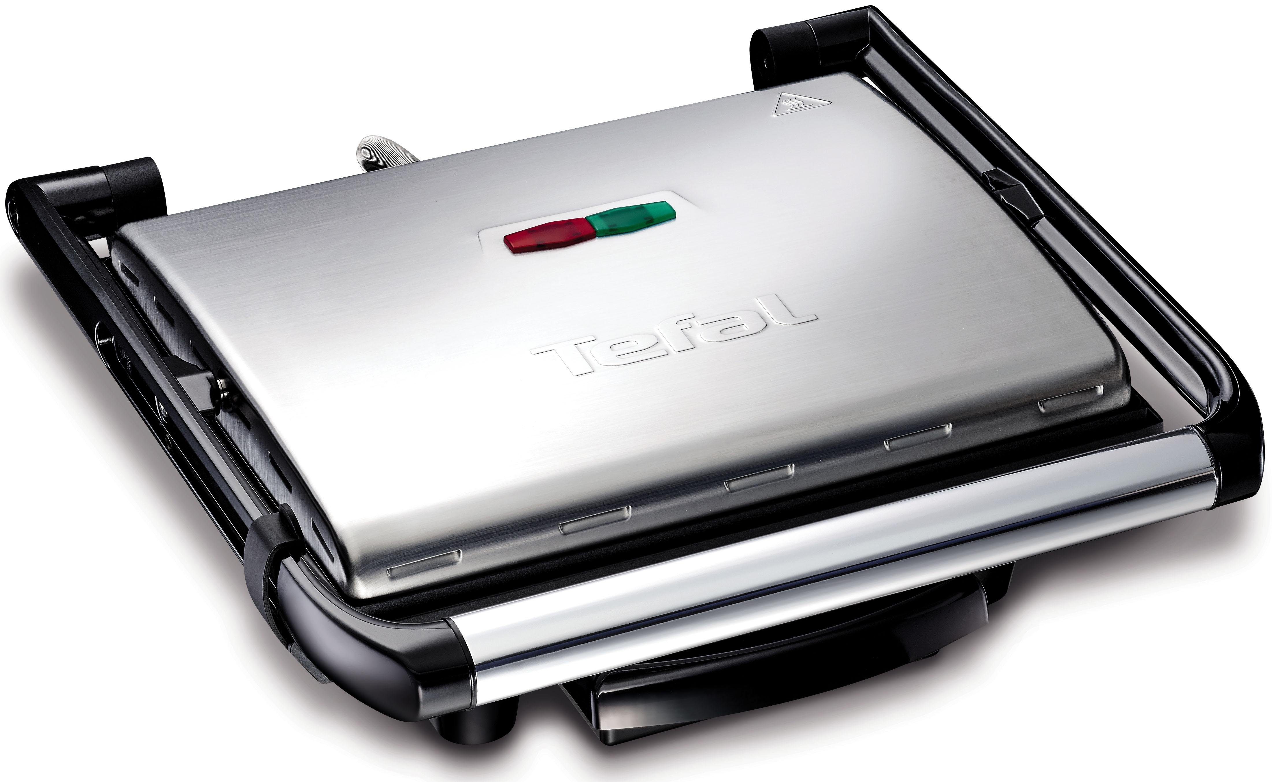 Tefal Contactgrill GC241D Inicio vetarm grillen, geribbelde grillplaten antiaanbak gecoat, weinig olie